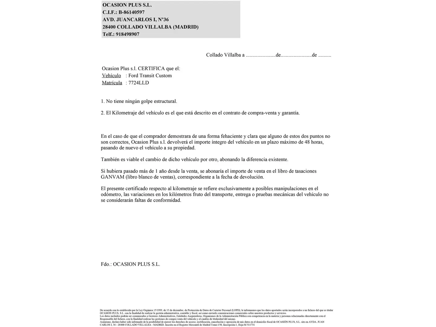 Certificado