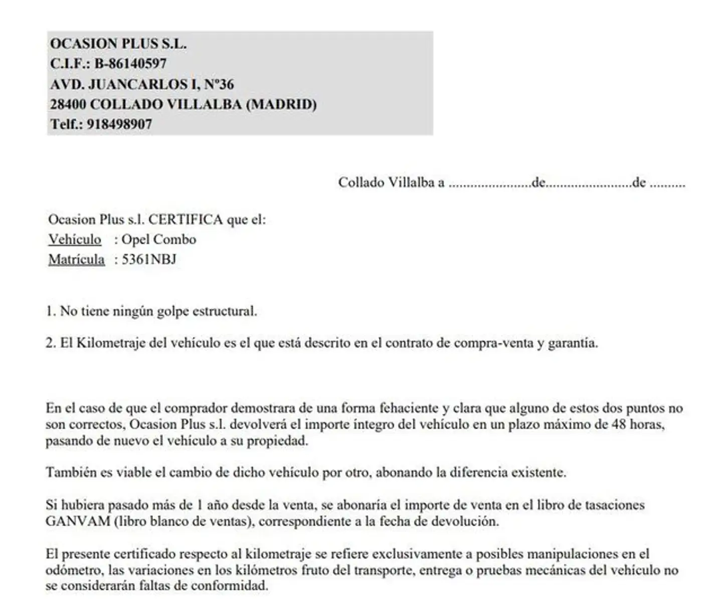 Certificado
