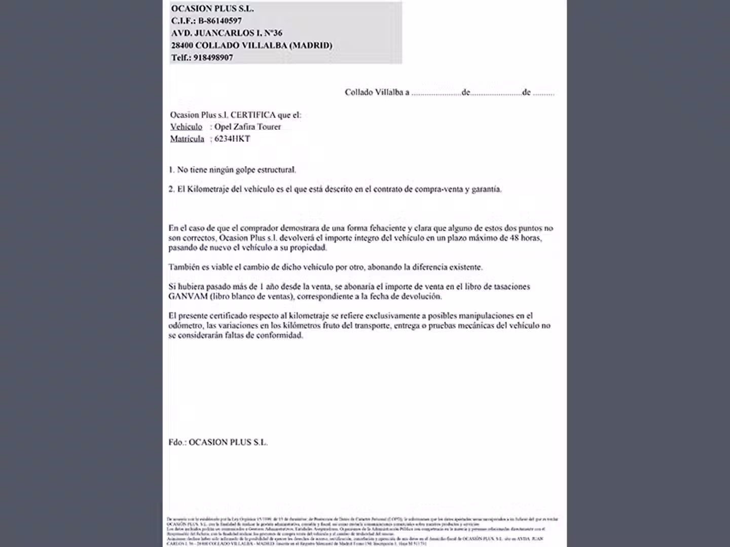 Certificado