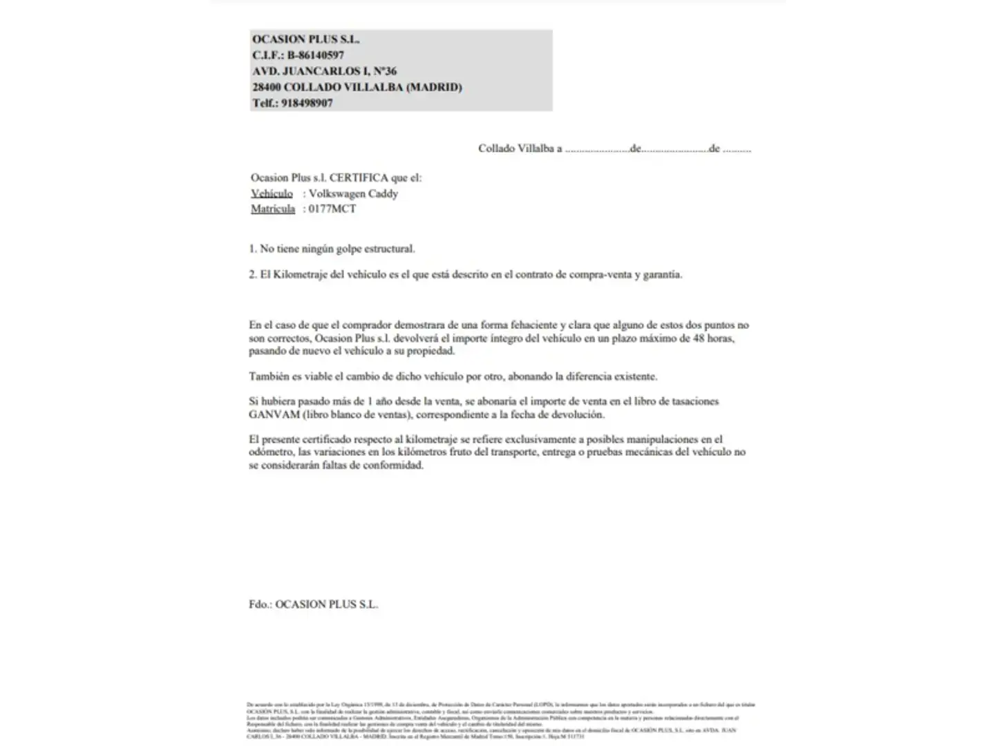 Certificado
