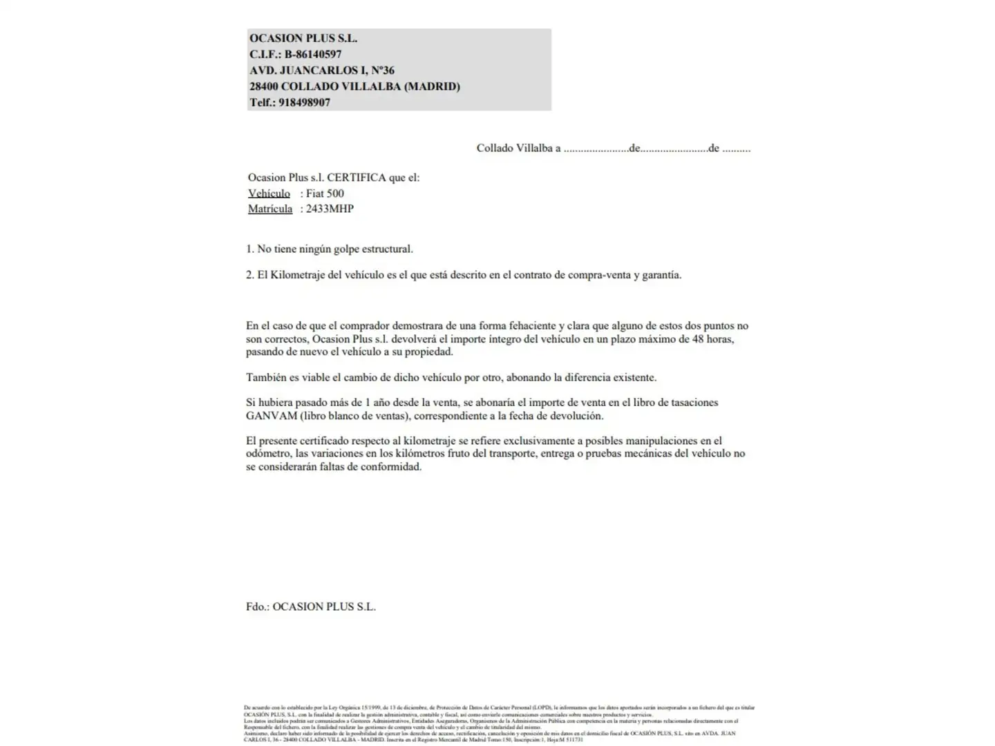 Certificado