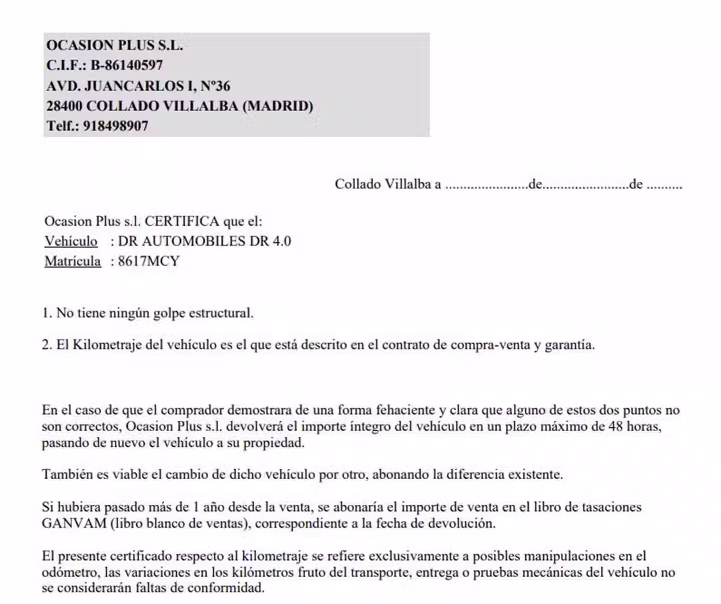 Certificado