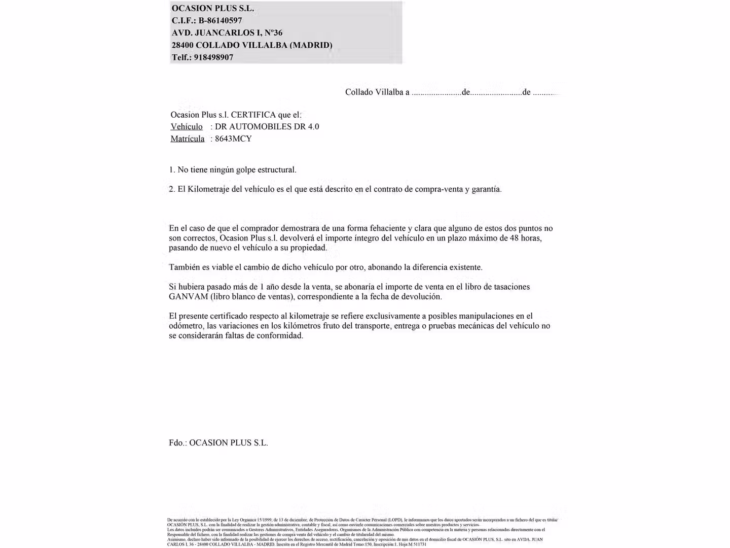 Certificado