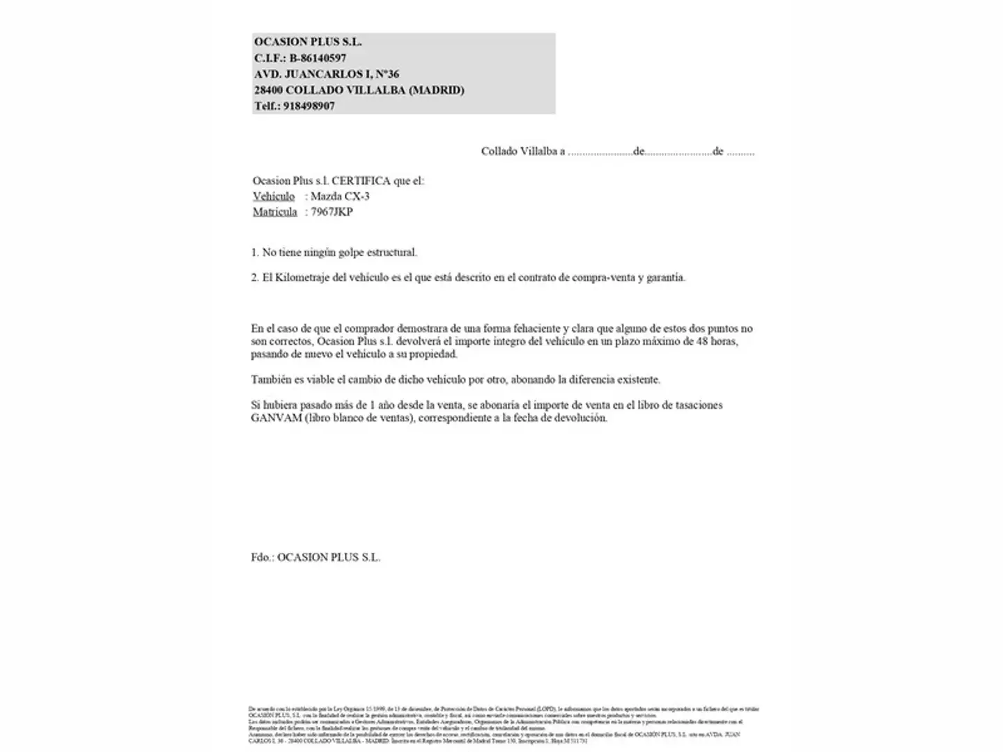 Certificado