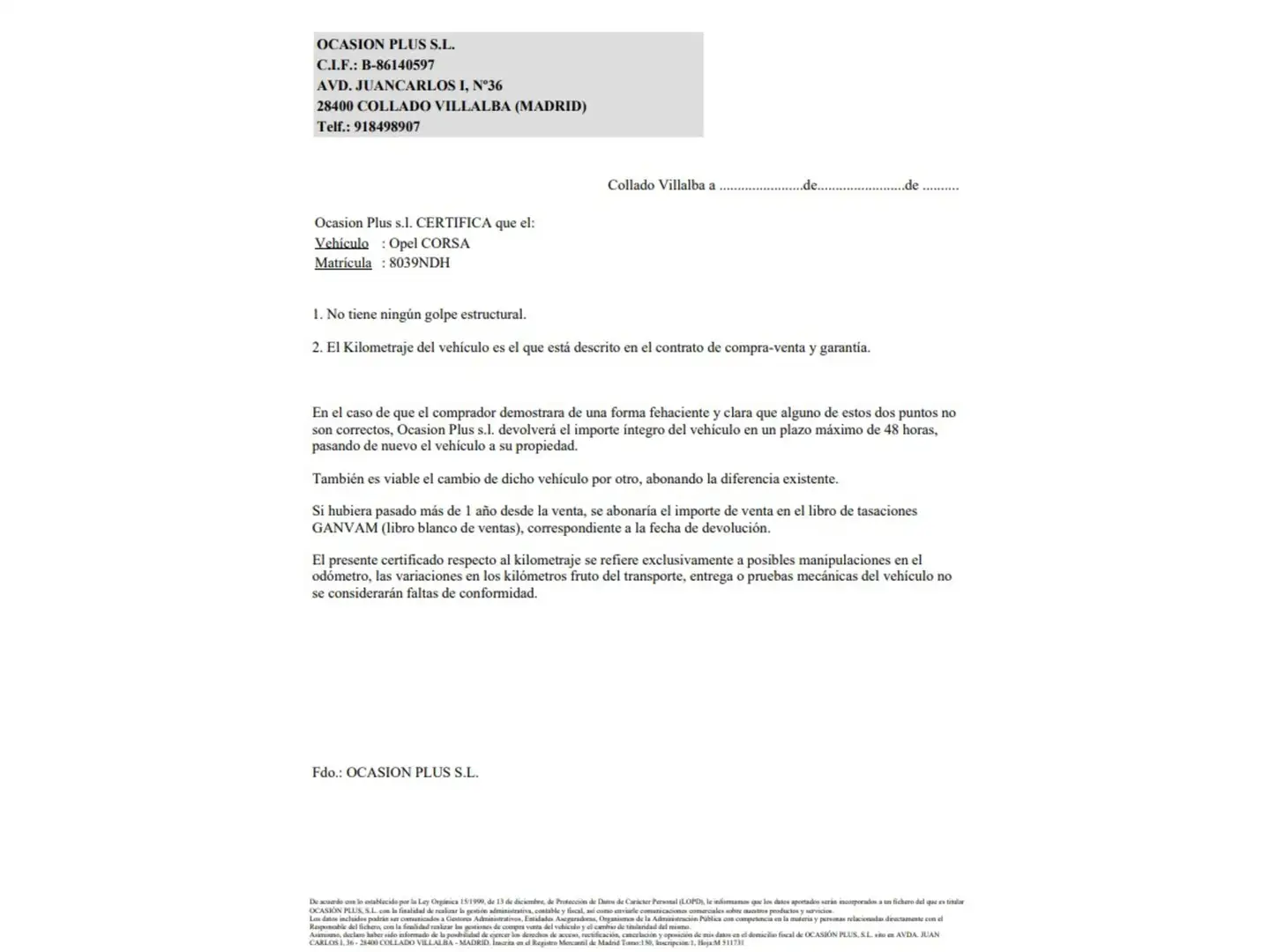 Certificado
