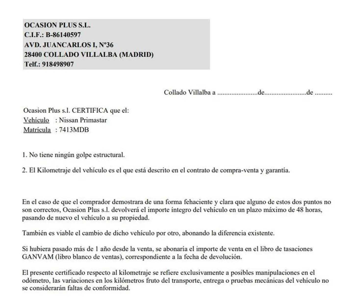 Certificado