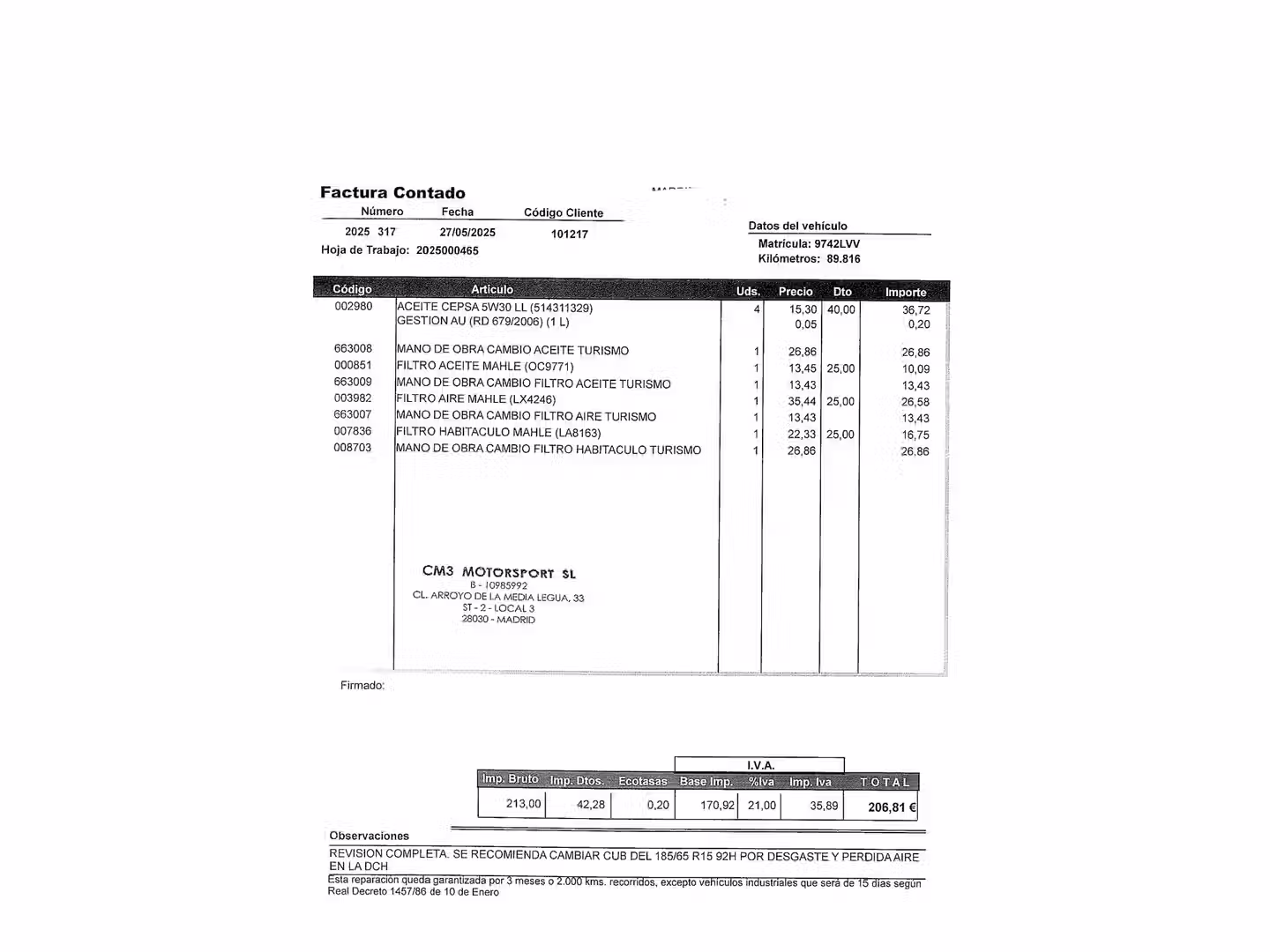Mantenimiento