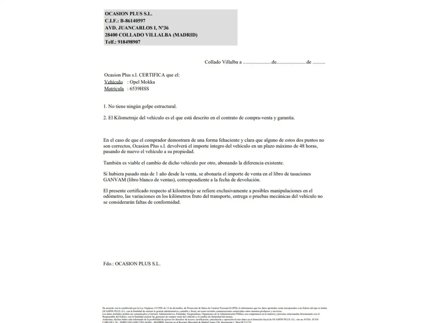 Certificado