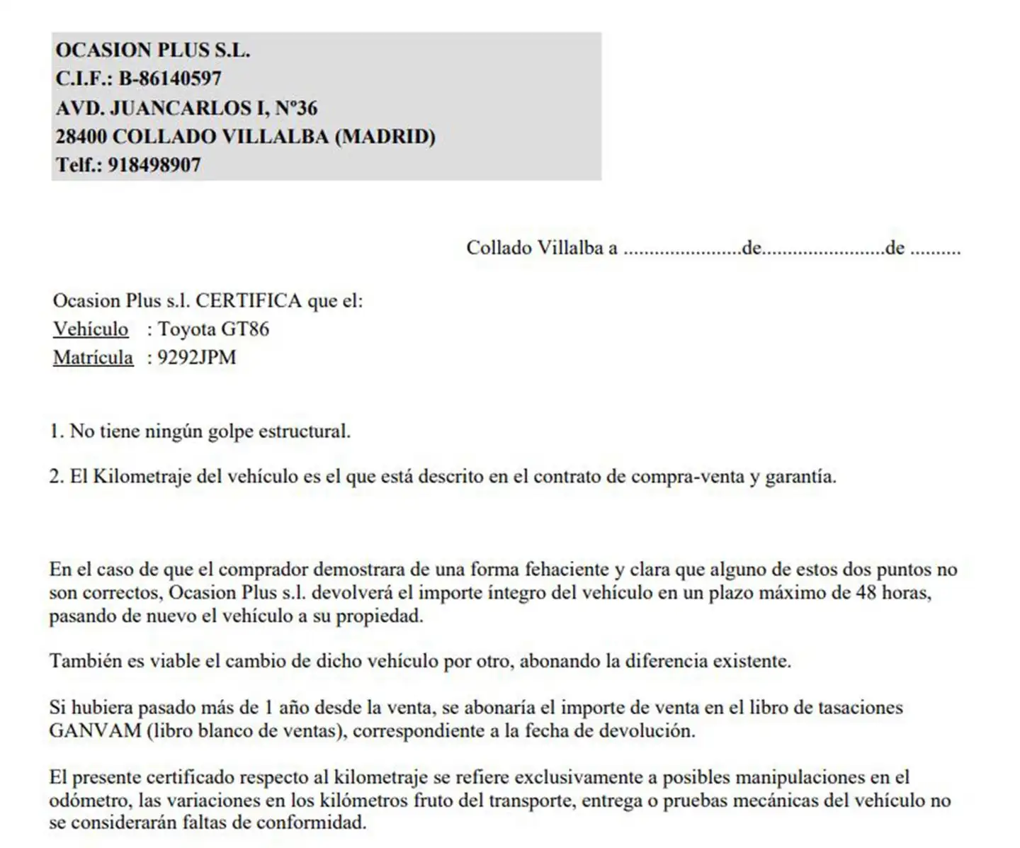Certificado