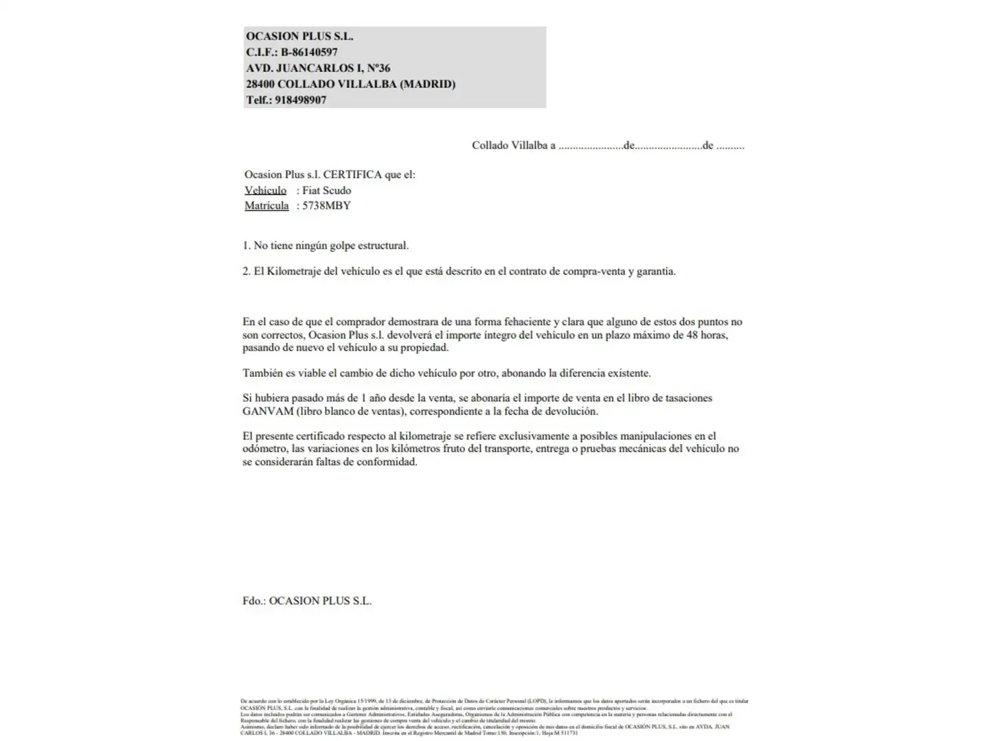 Certificado