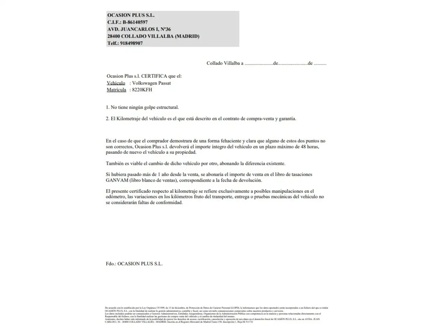Certificado
