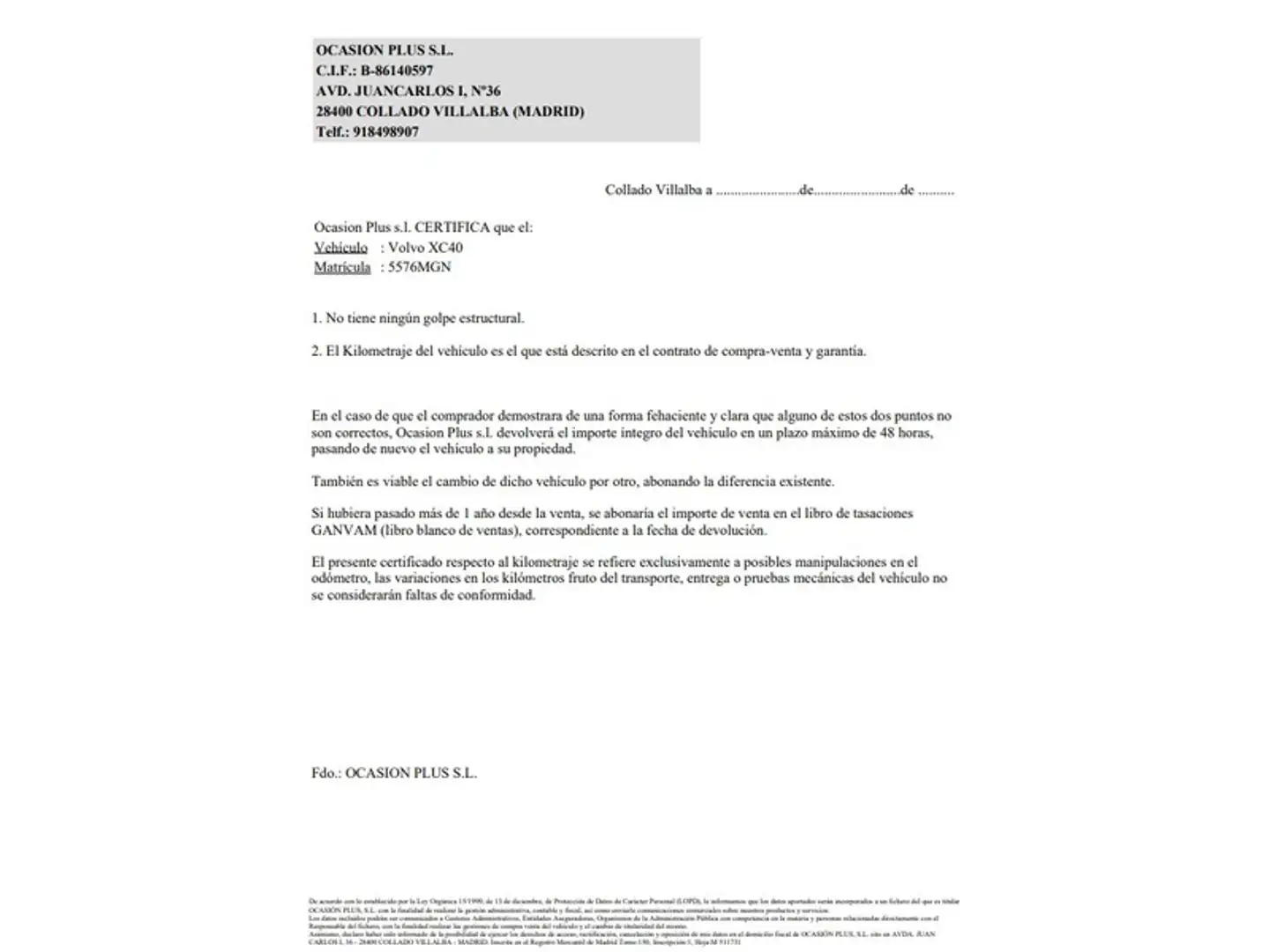 Certificado