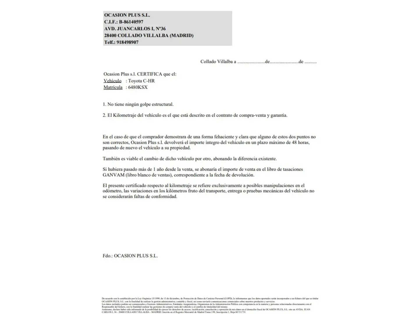 Certificado