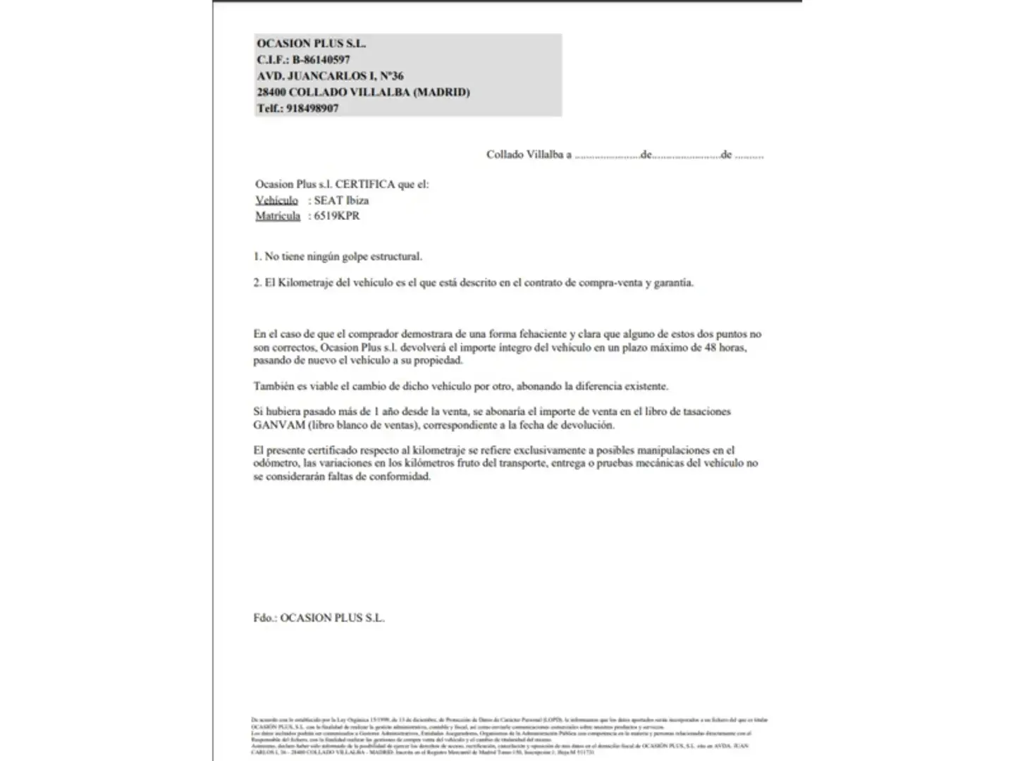 Certificado