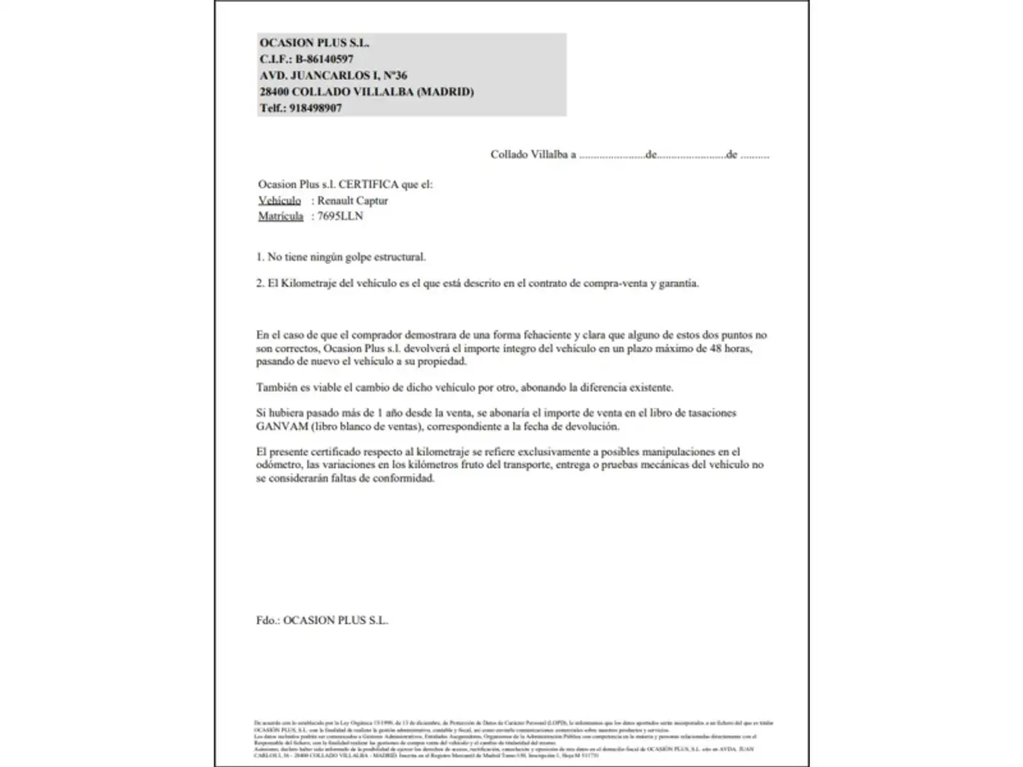 Certificado