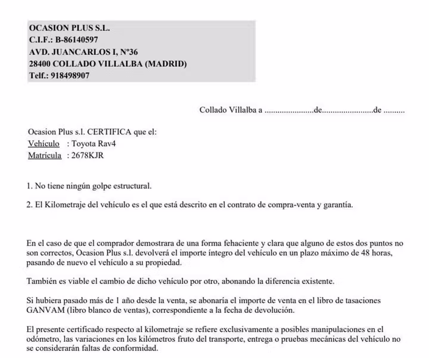 Certificado