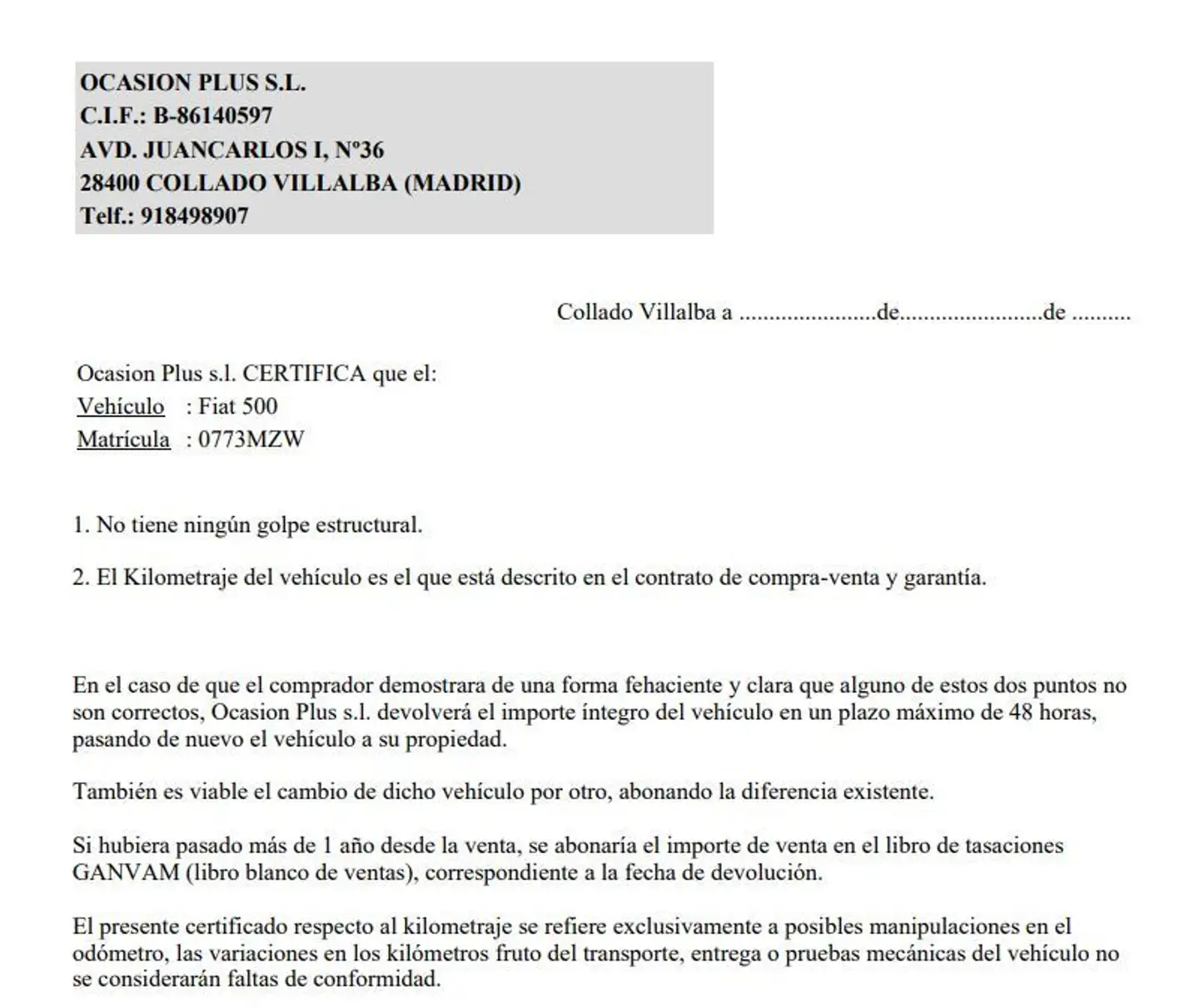 Certificado