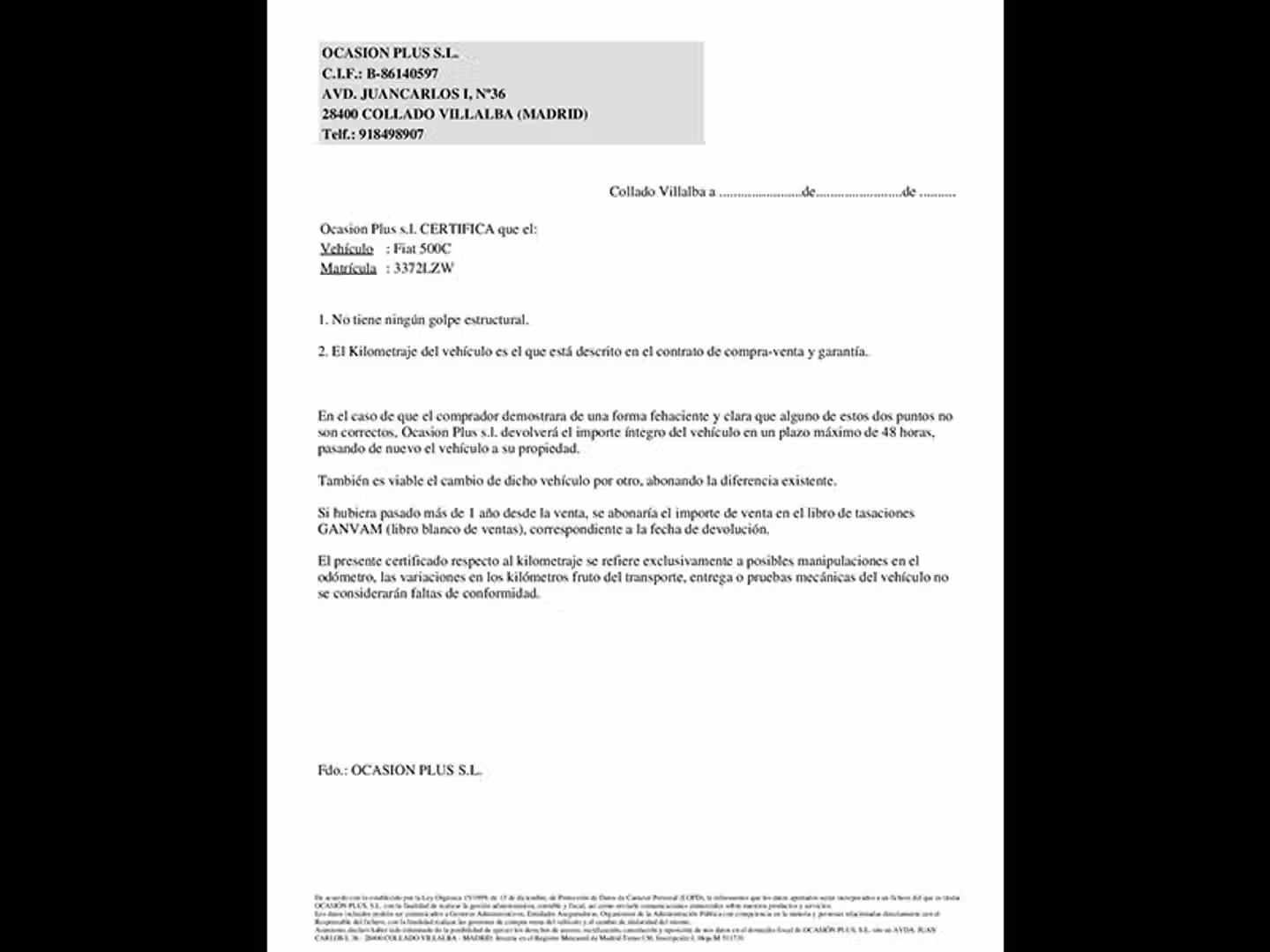 Certificado