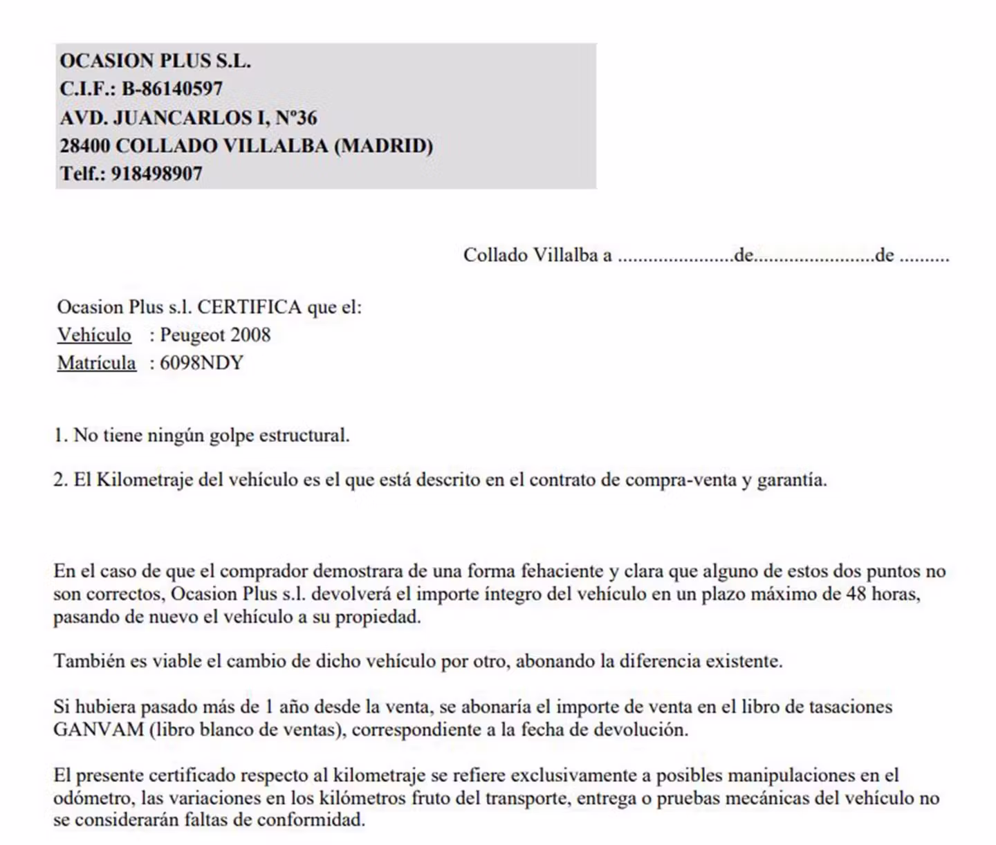 Certificado