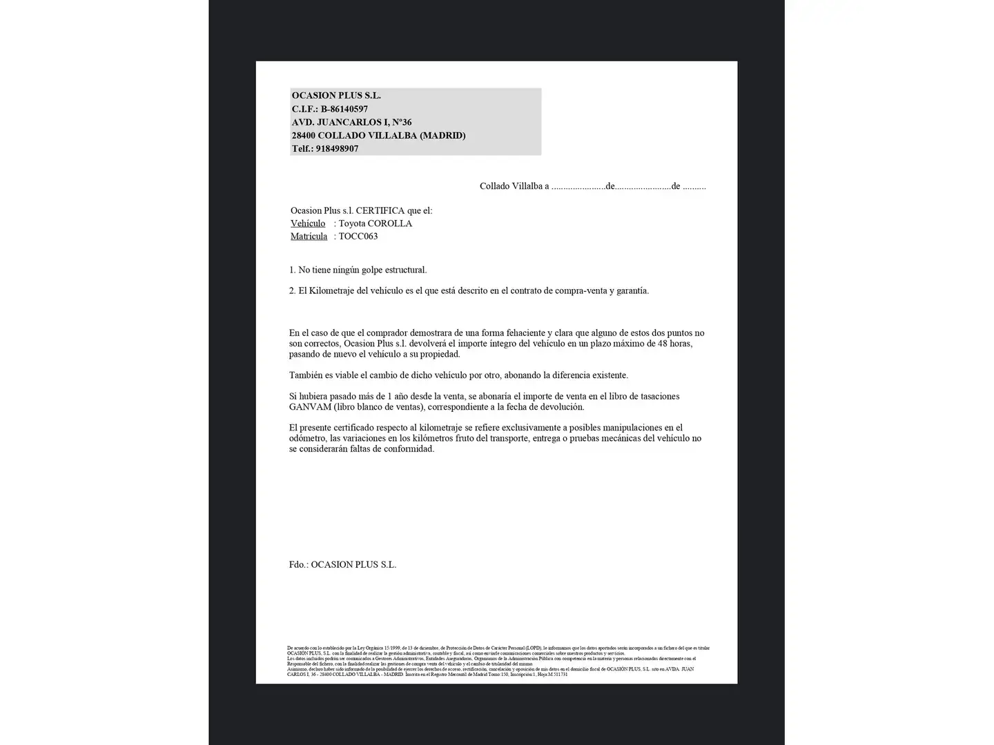 Certificado