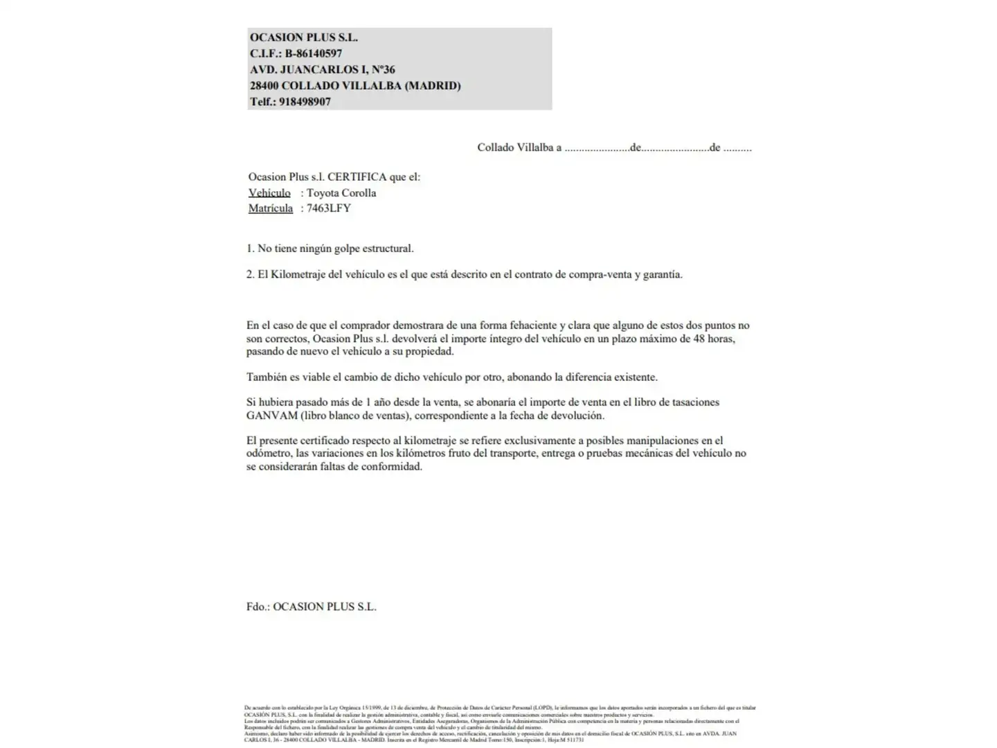 Certificado