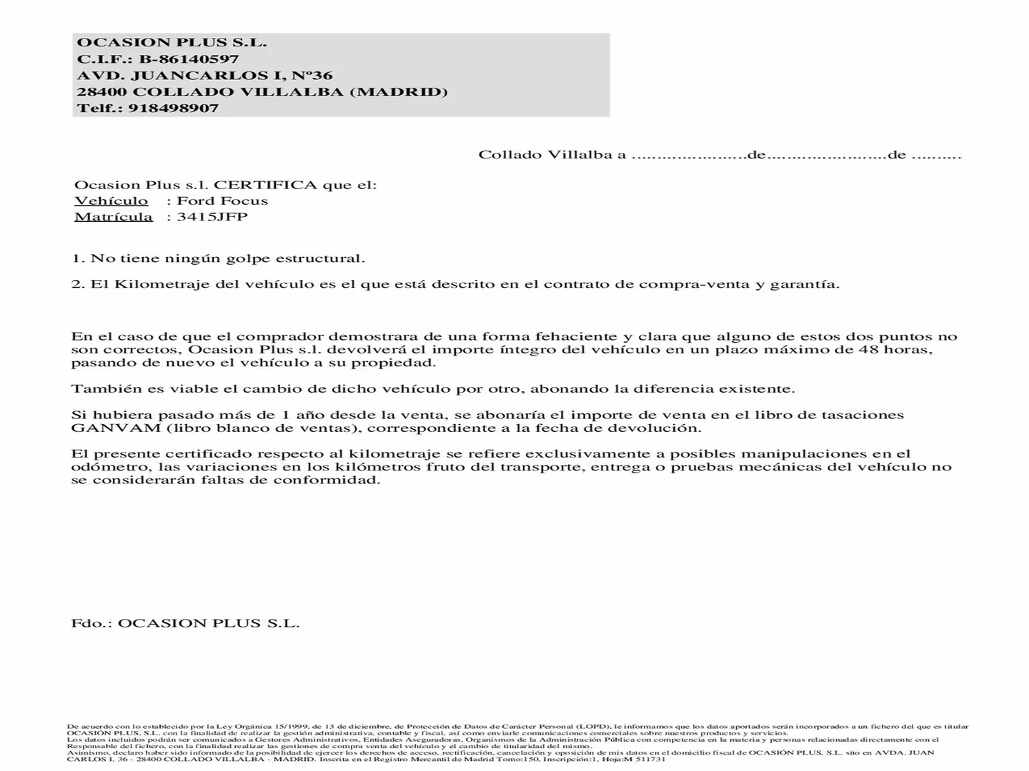 Certificado