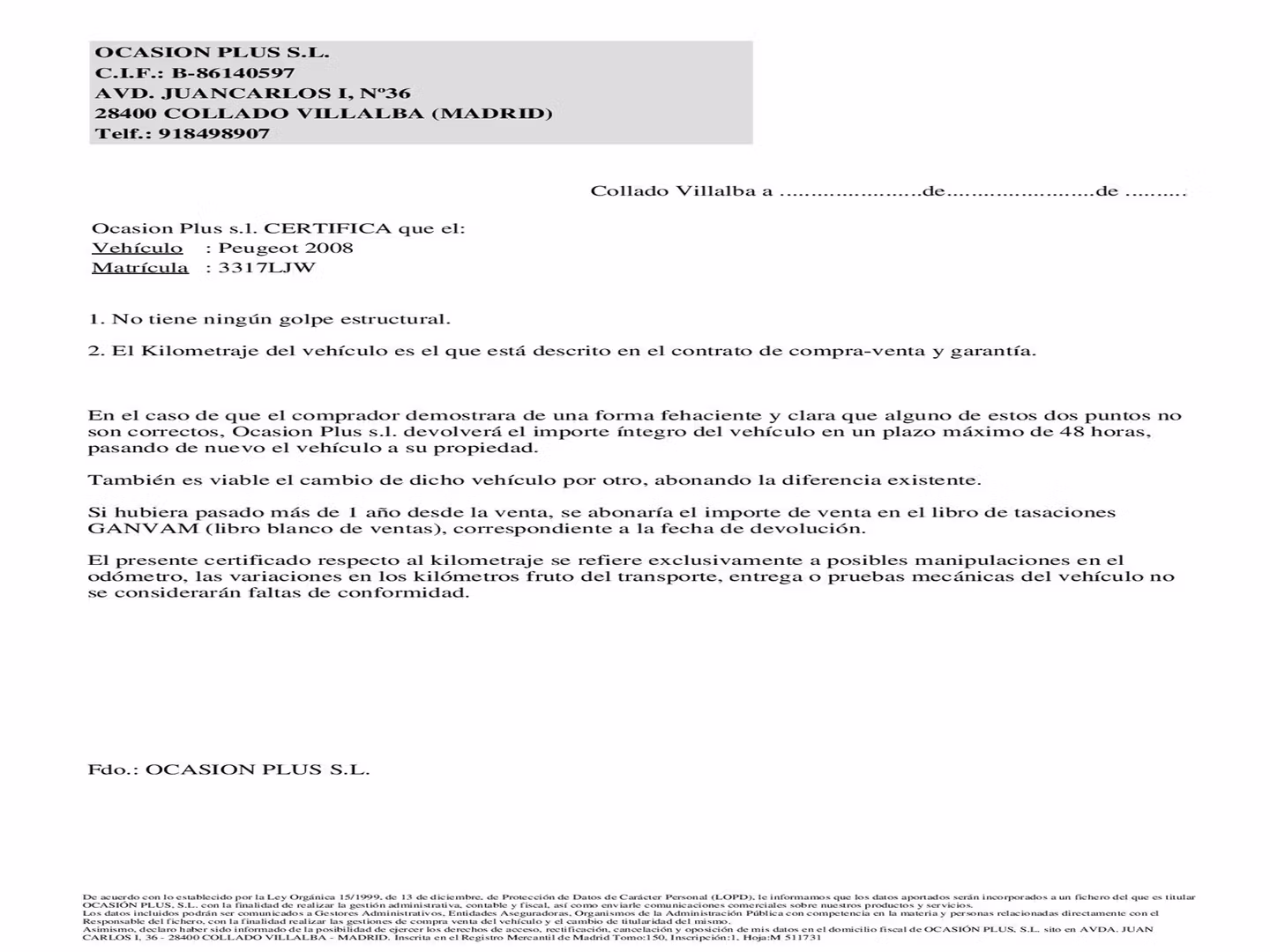 Certificado