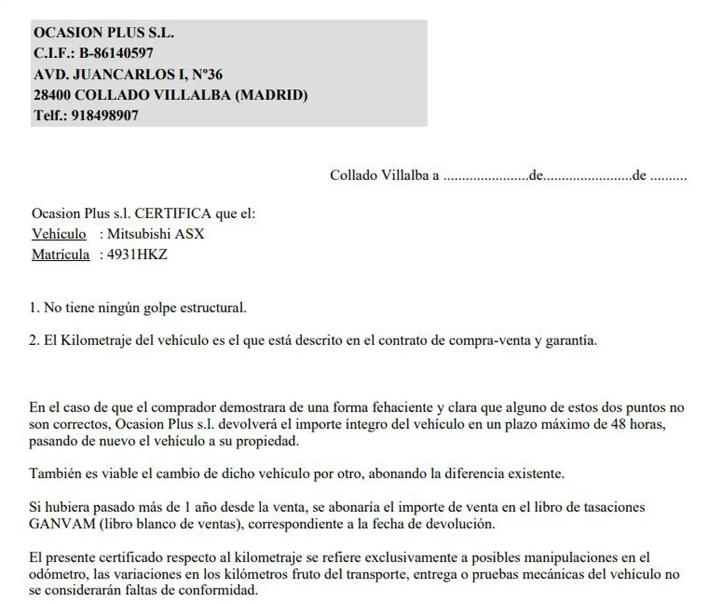 Certificado