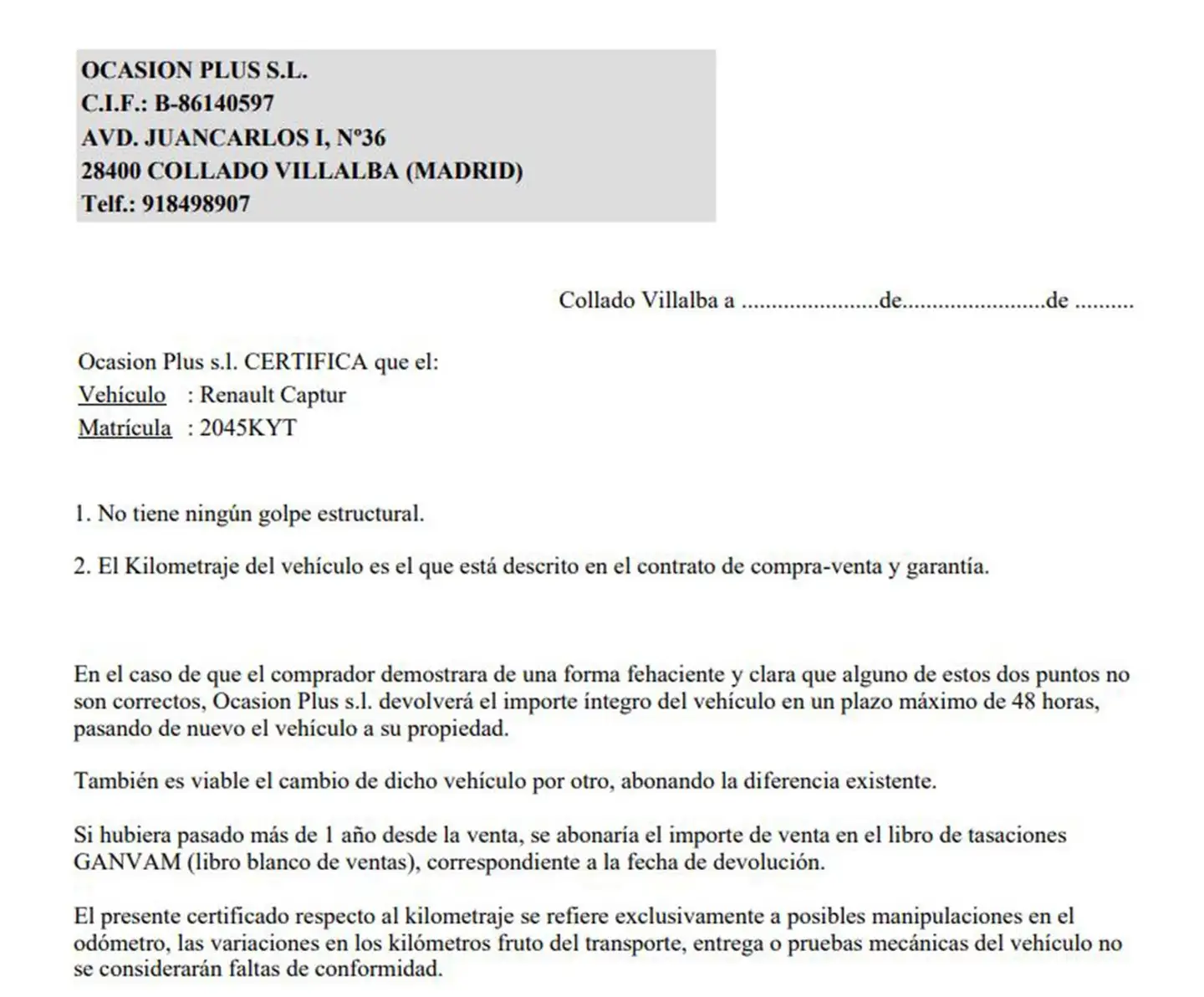 Certificado