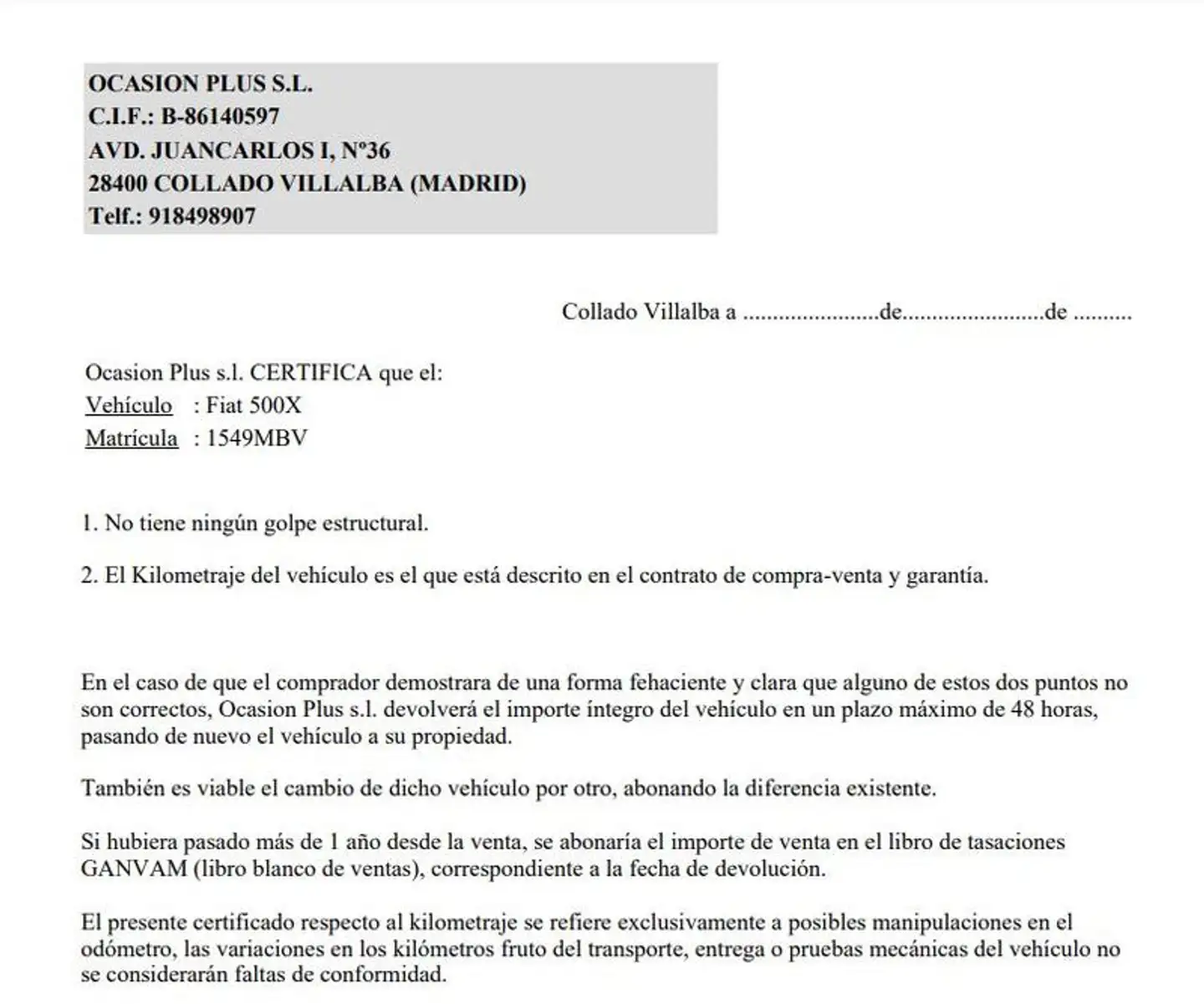 Certificado