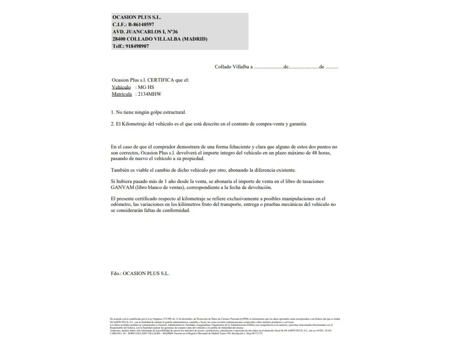 Certificado