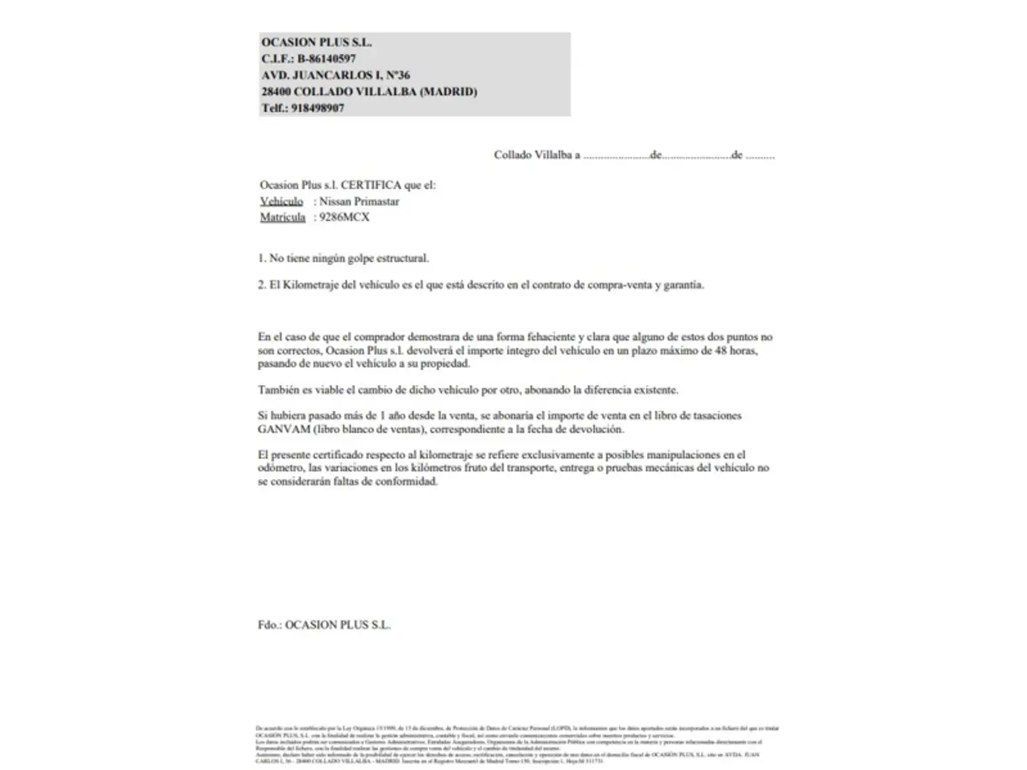 Certificado