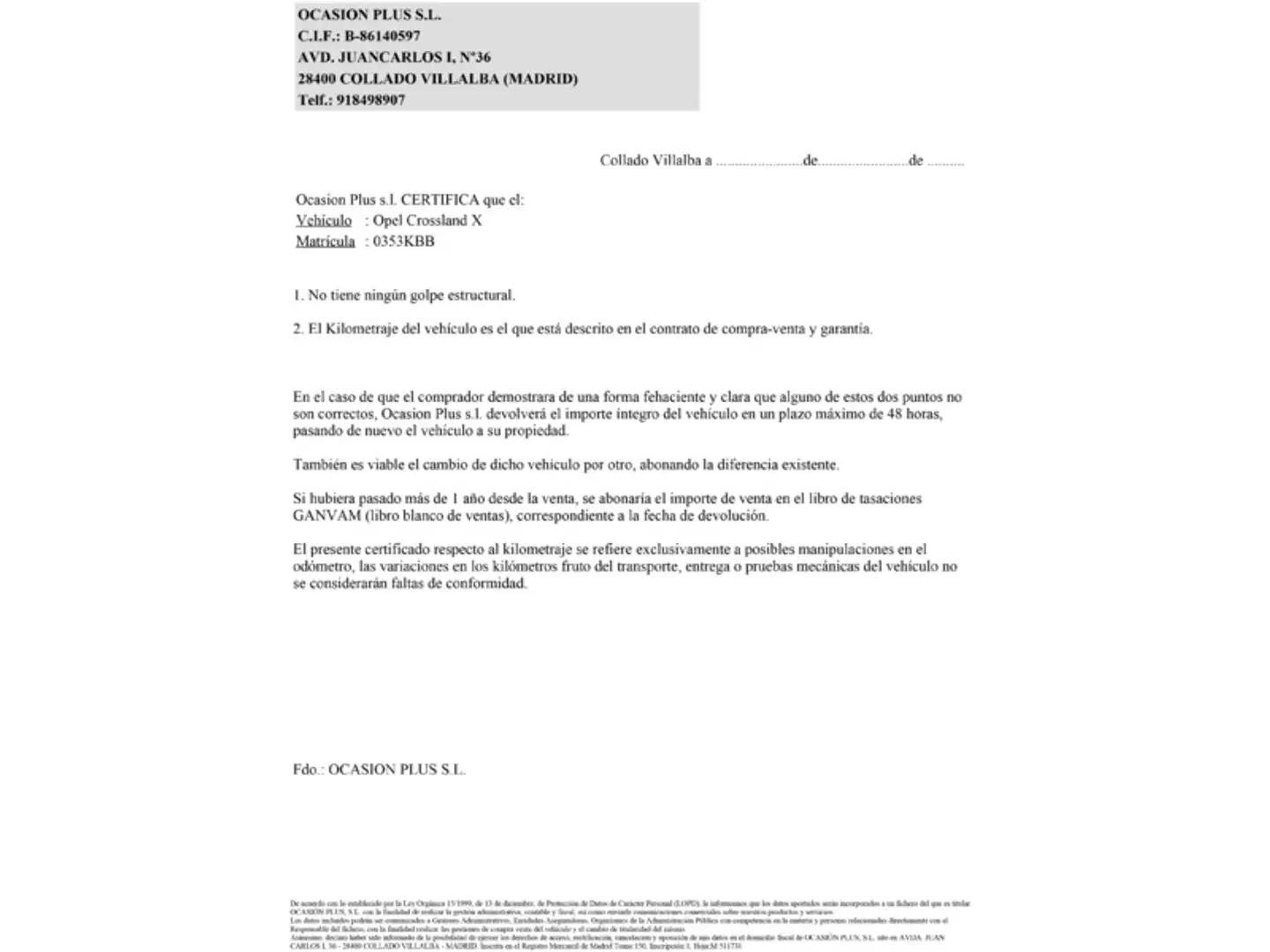 Certificado