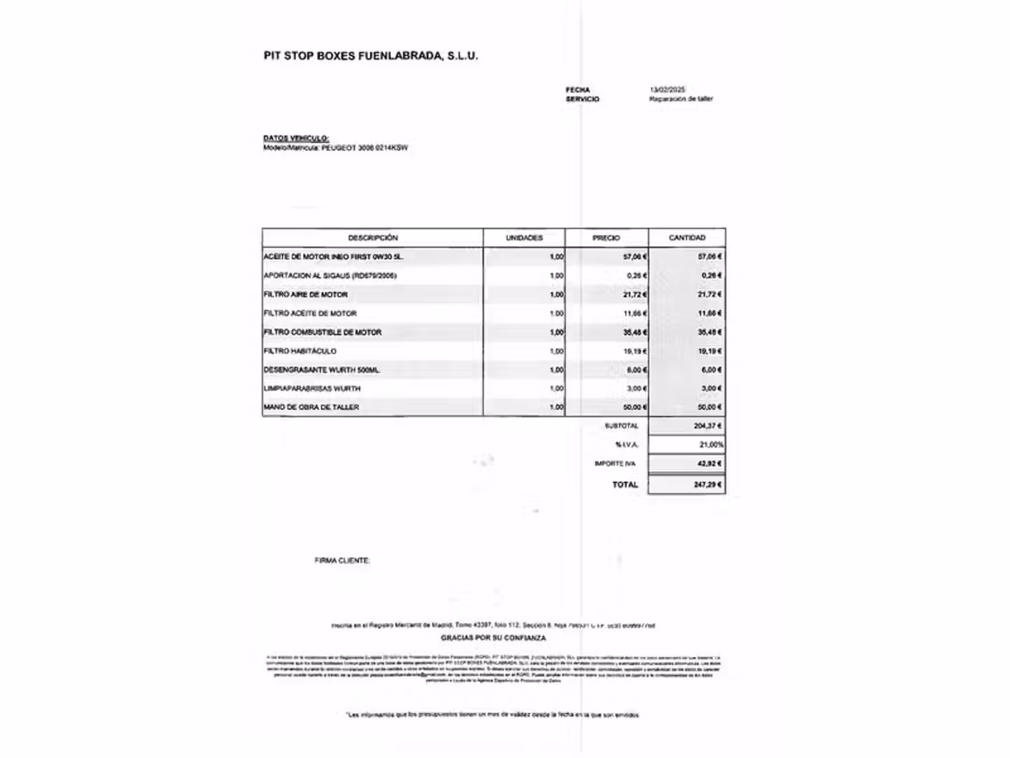 Mantenimiento