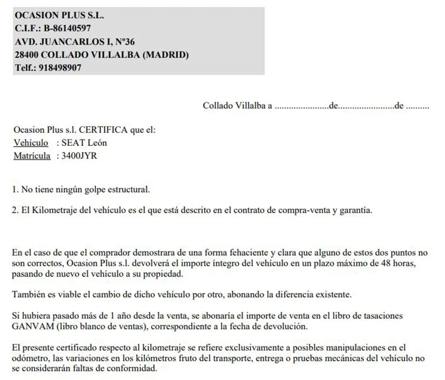 Certificado