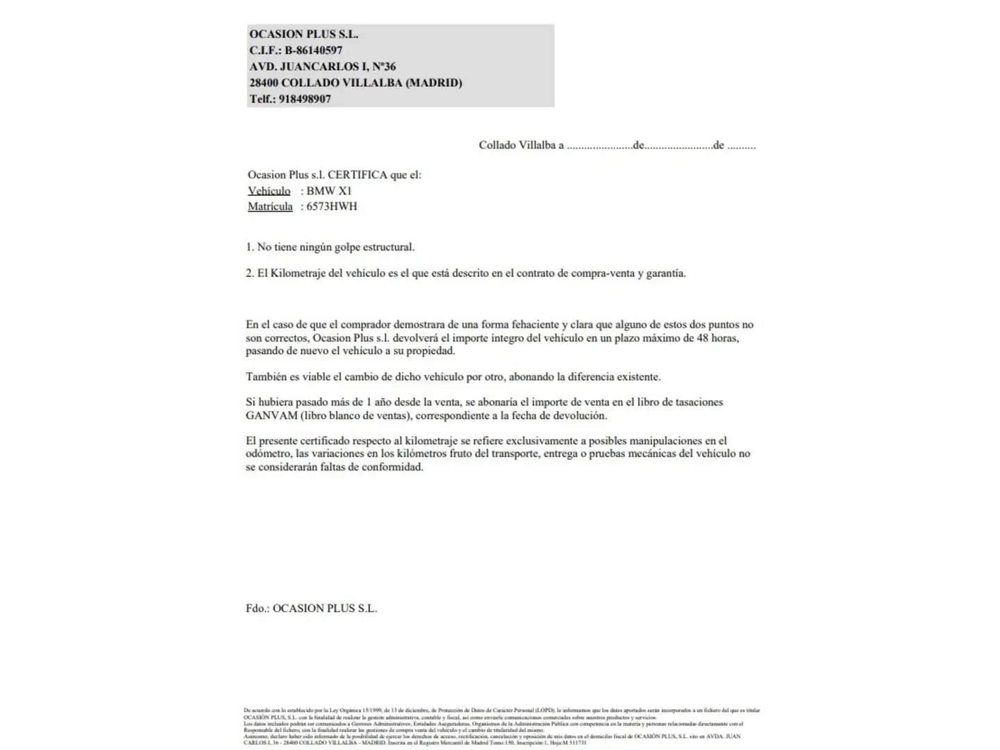 Certificado