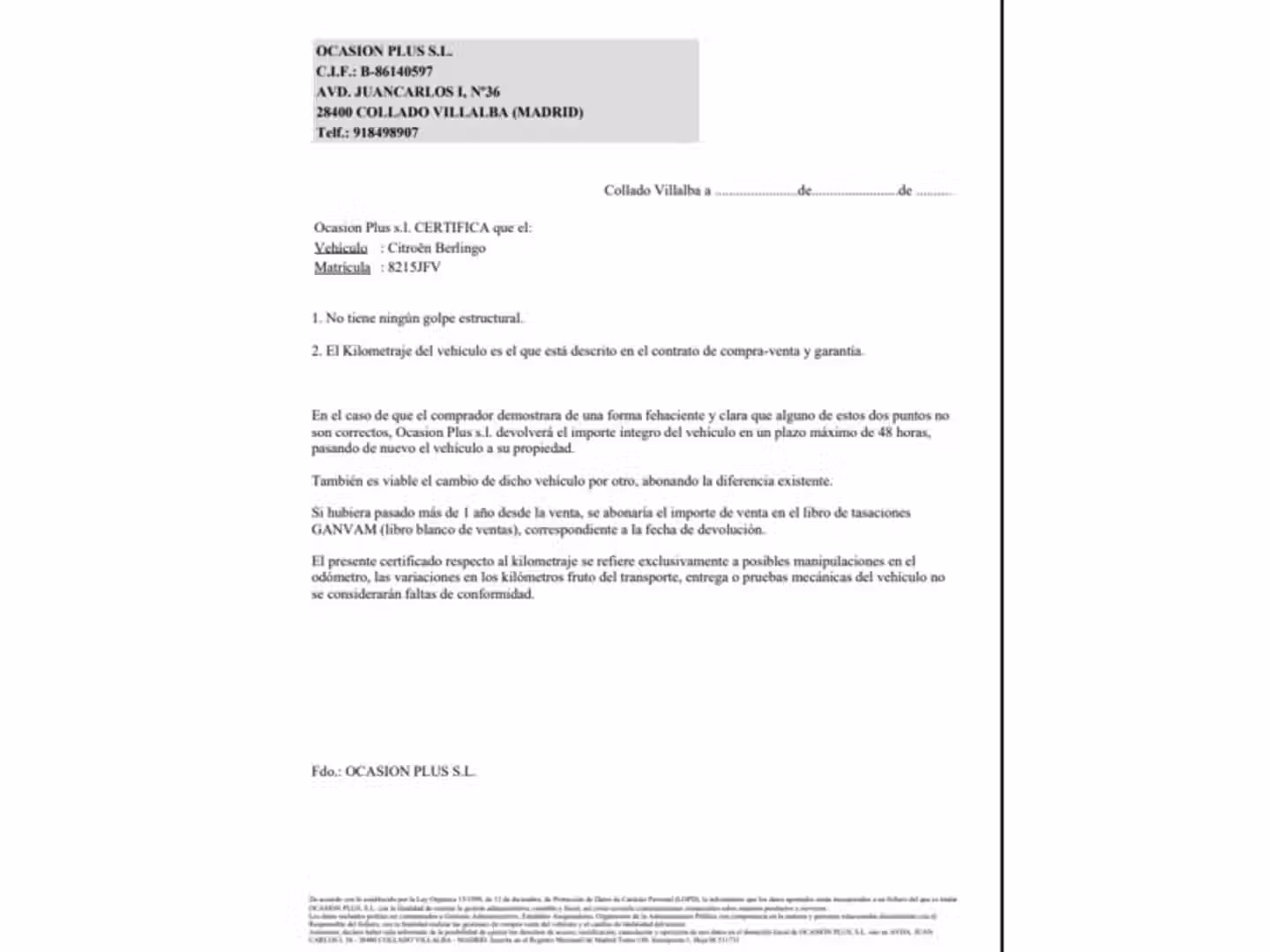 Certificado