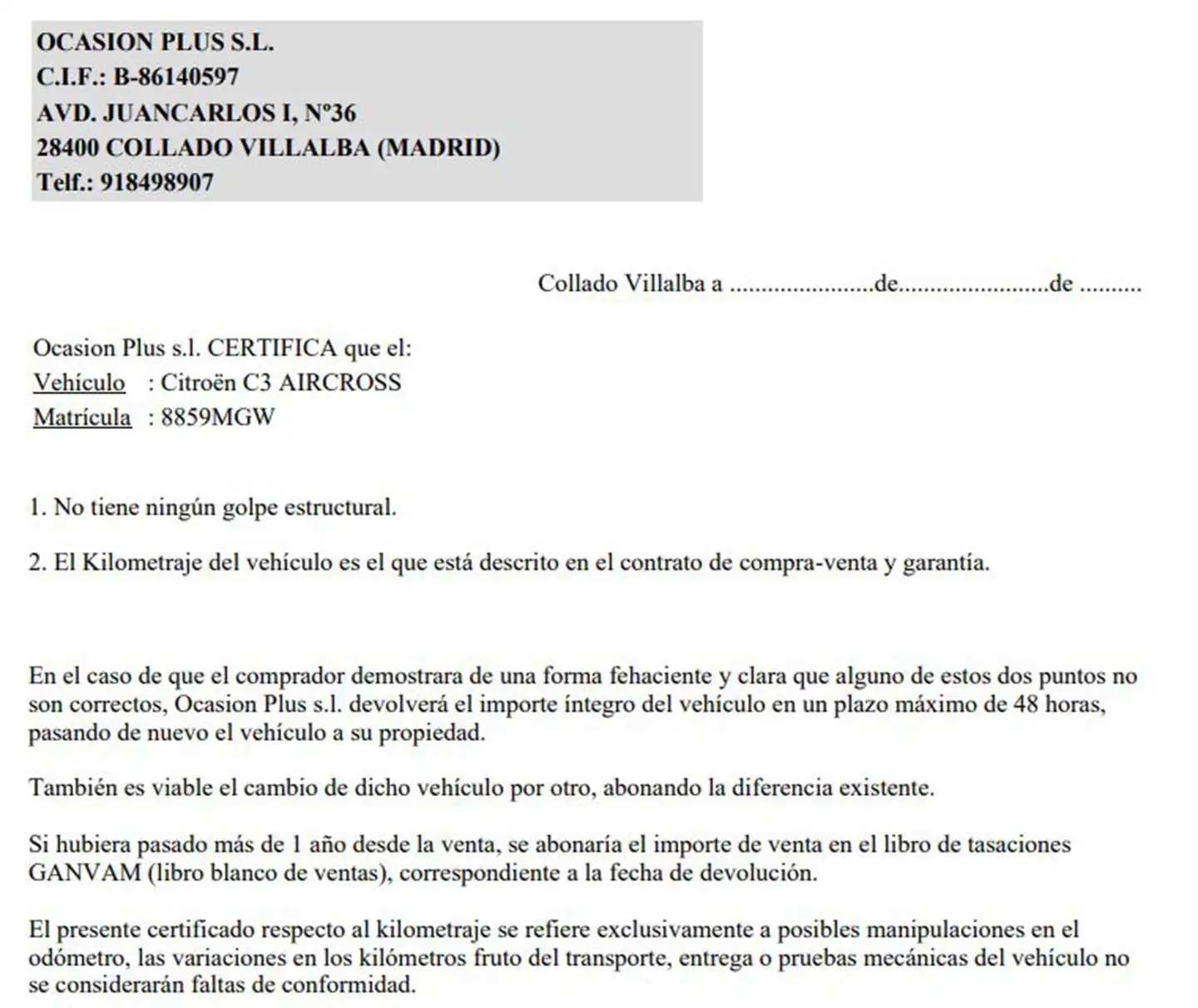 Certificado
