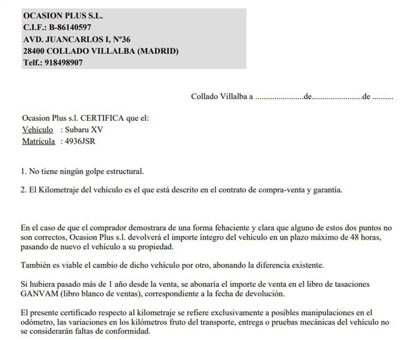 Certificado
