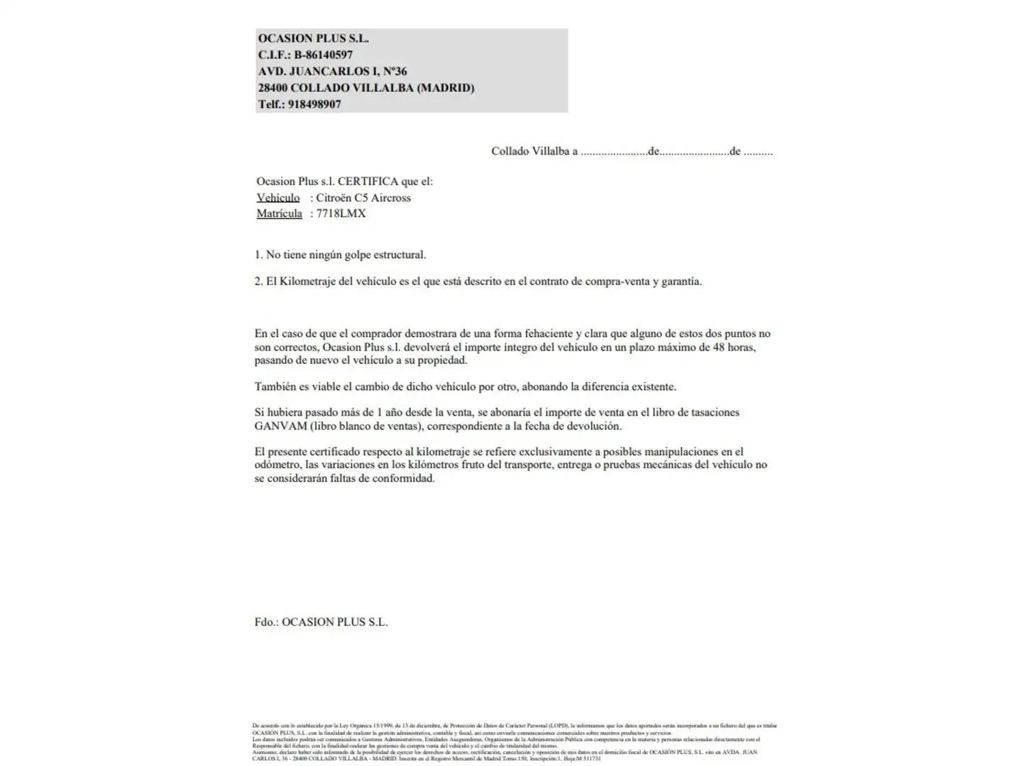 Certificado