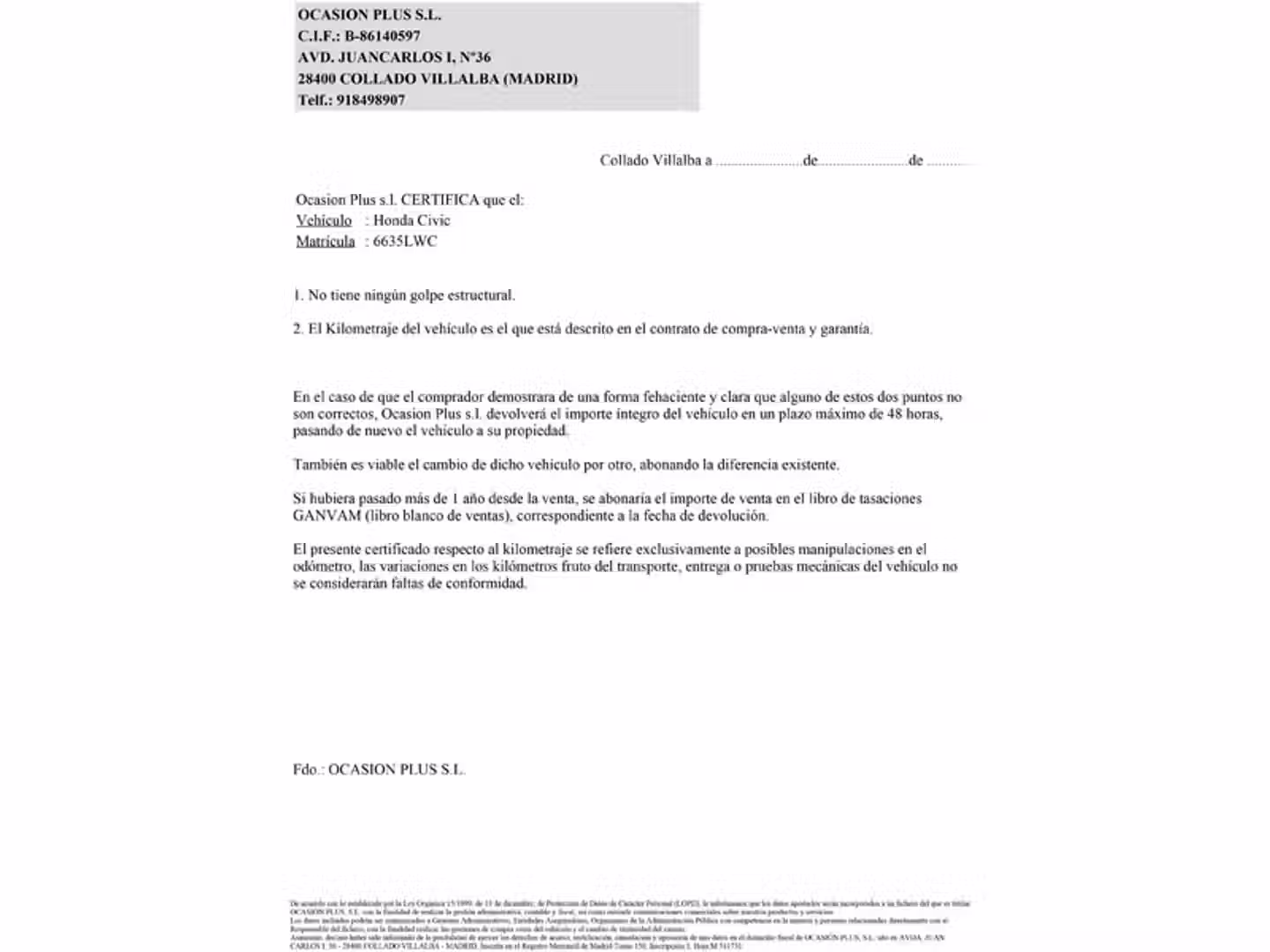 Certificado
