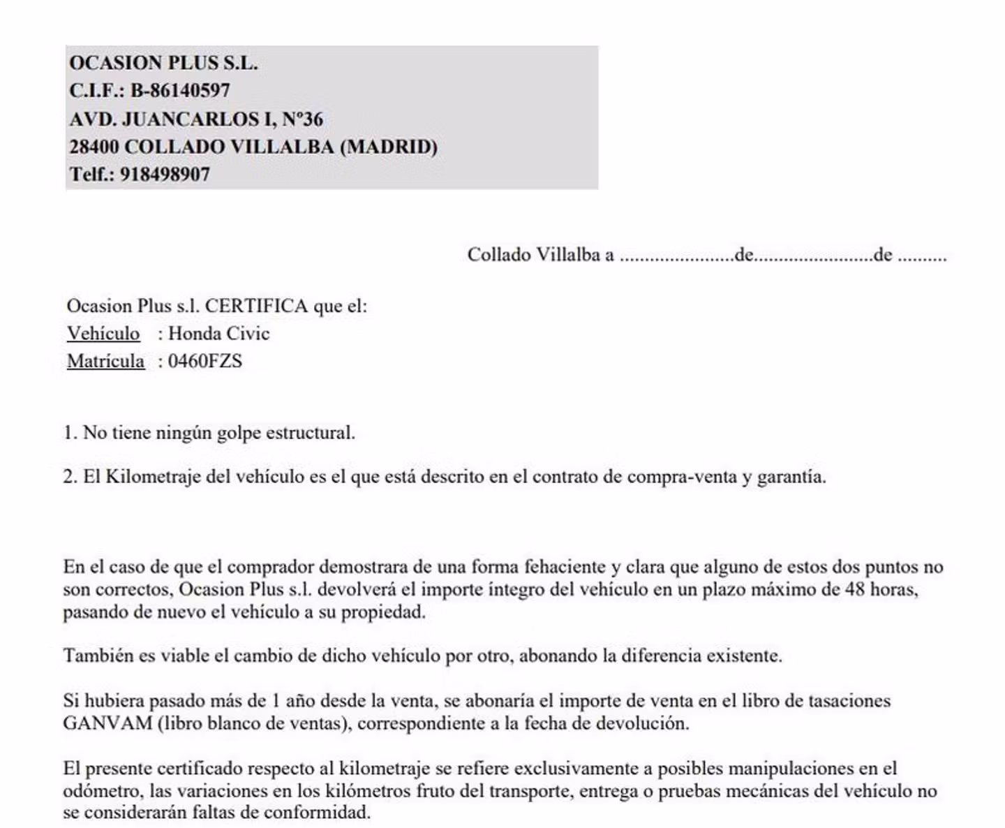 Certificado
