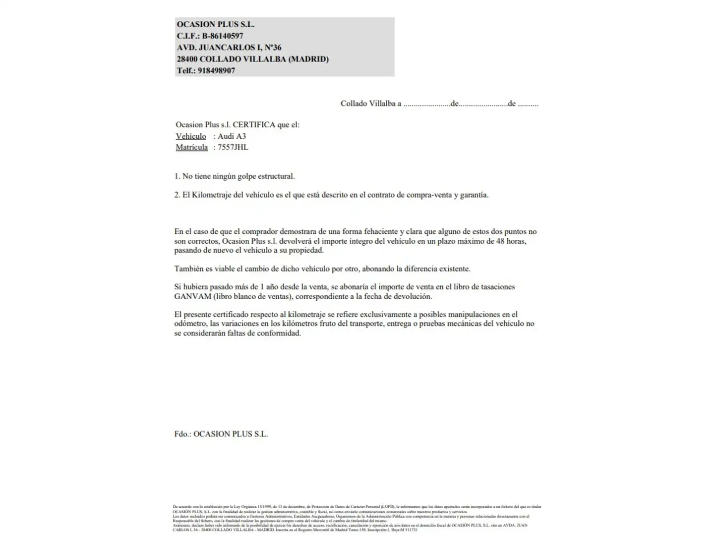 Certificado