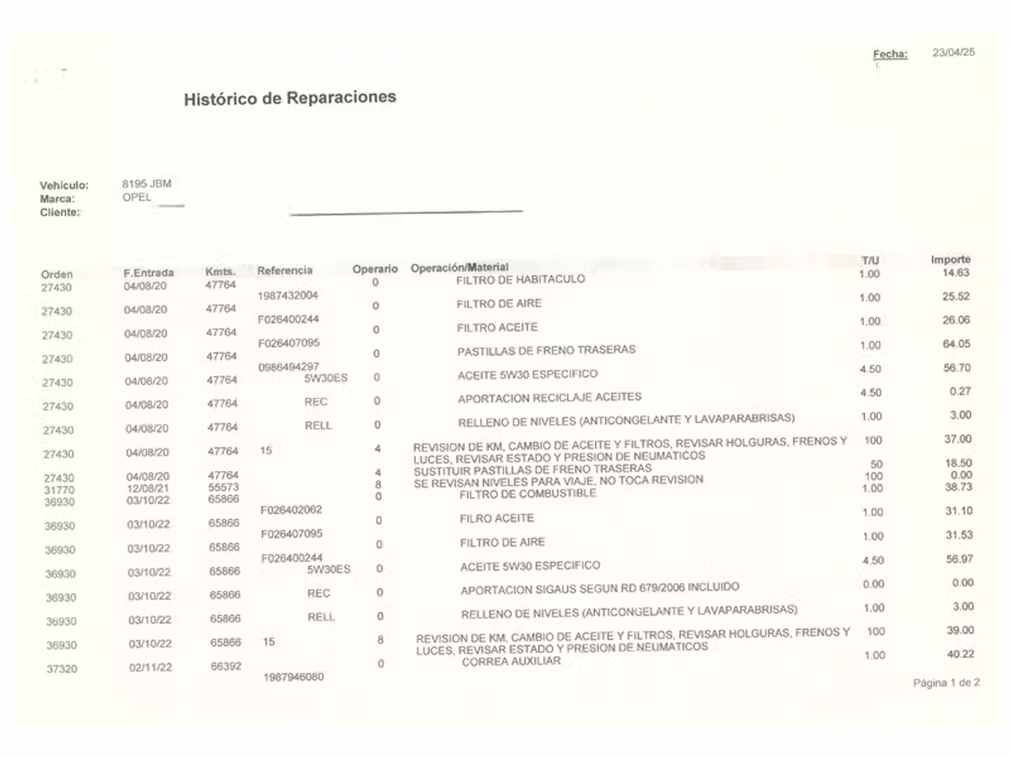 Mantenimiento
