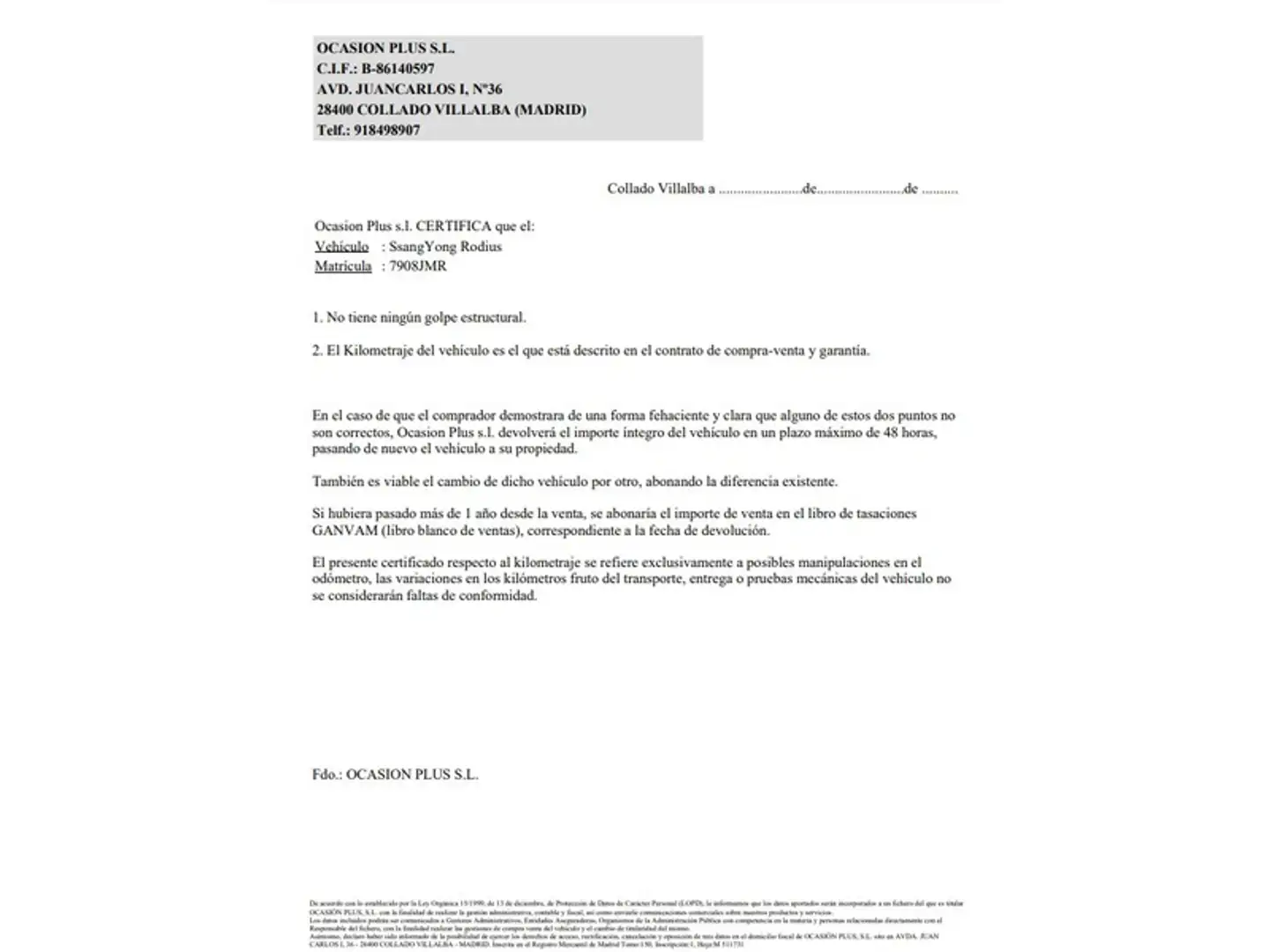 Certificado