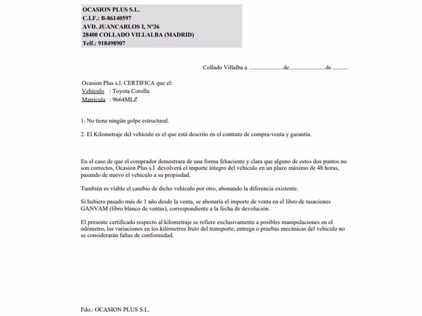 Certificado