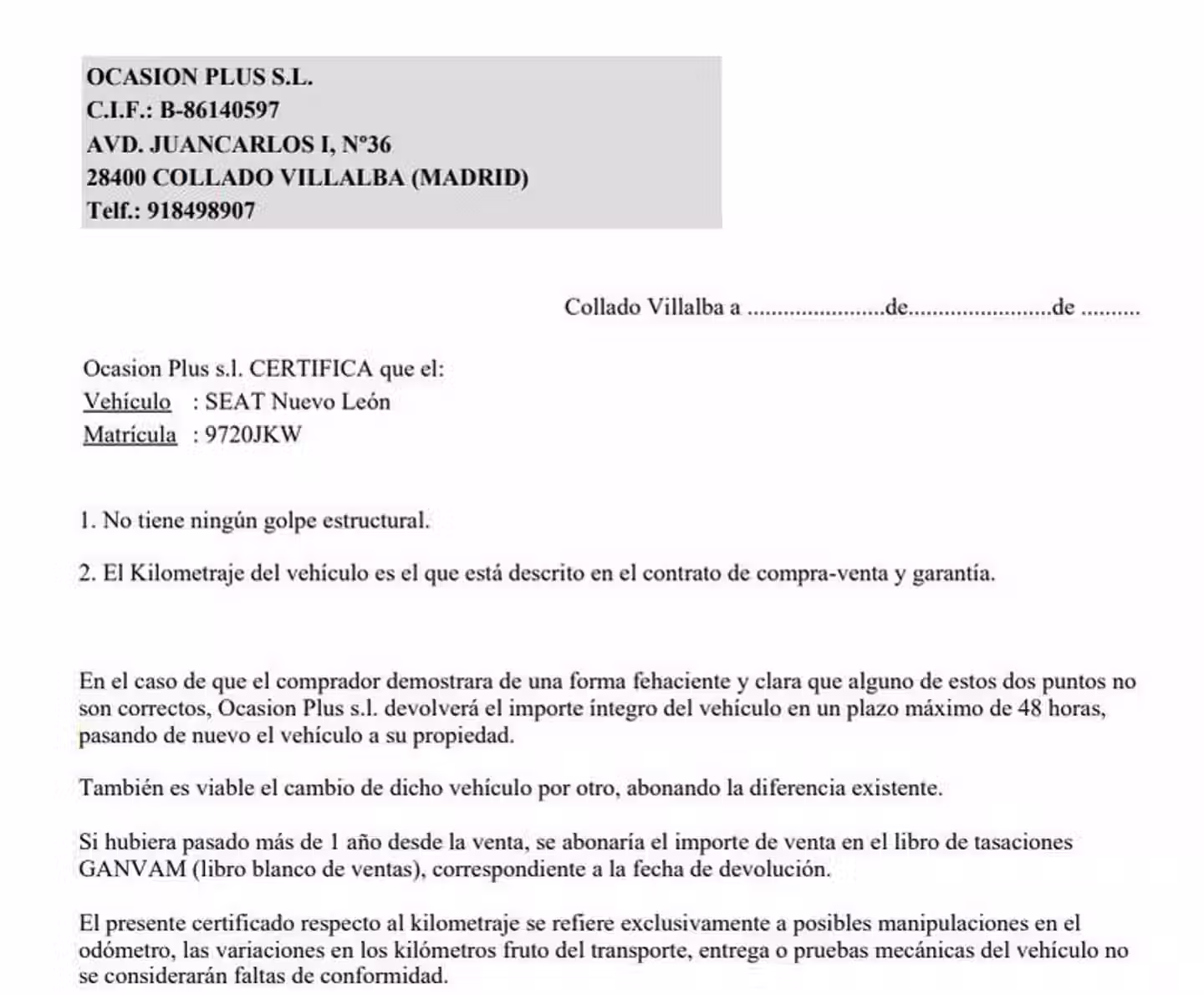 Certificado