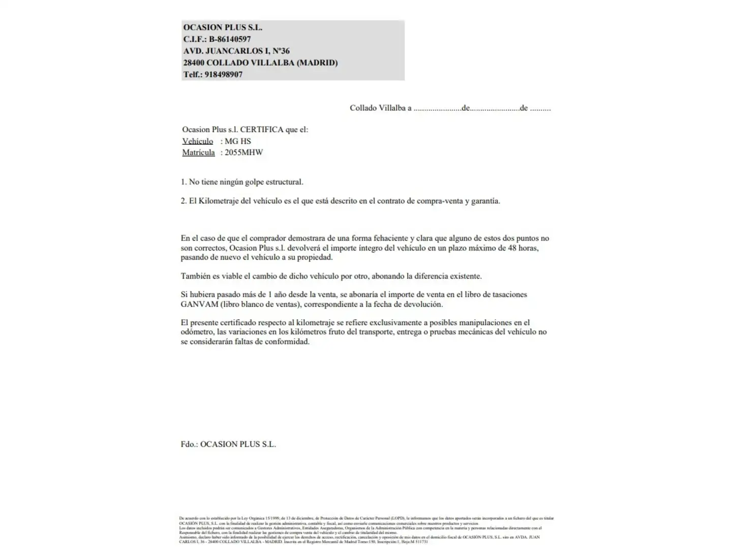 Certificado