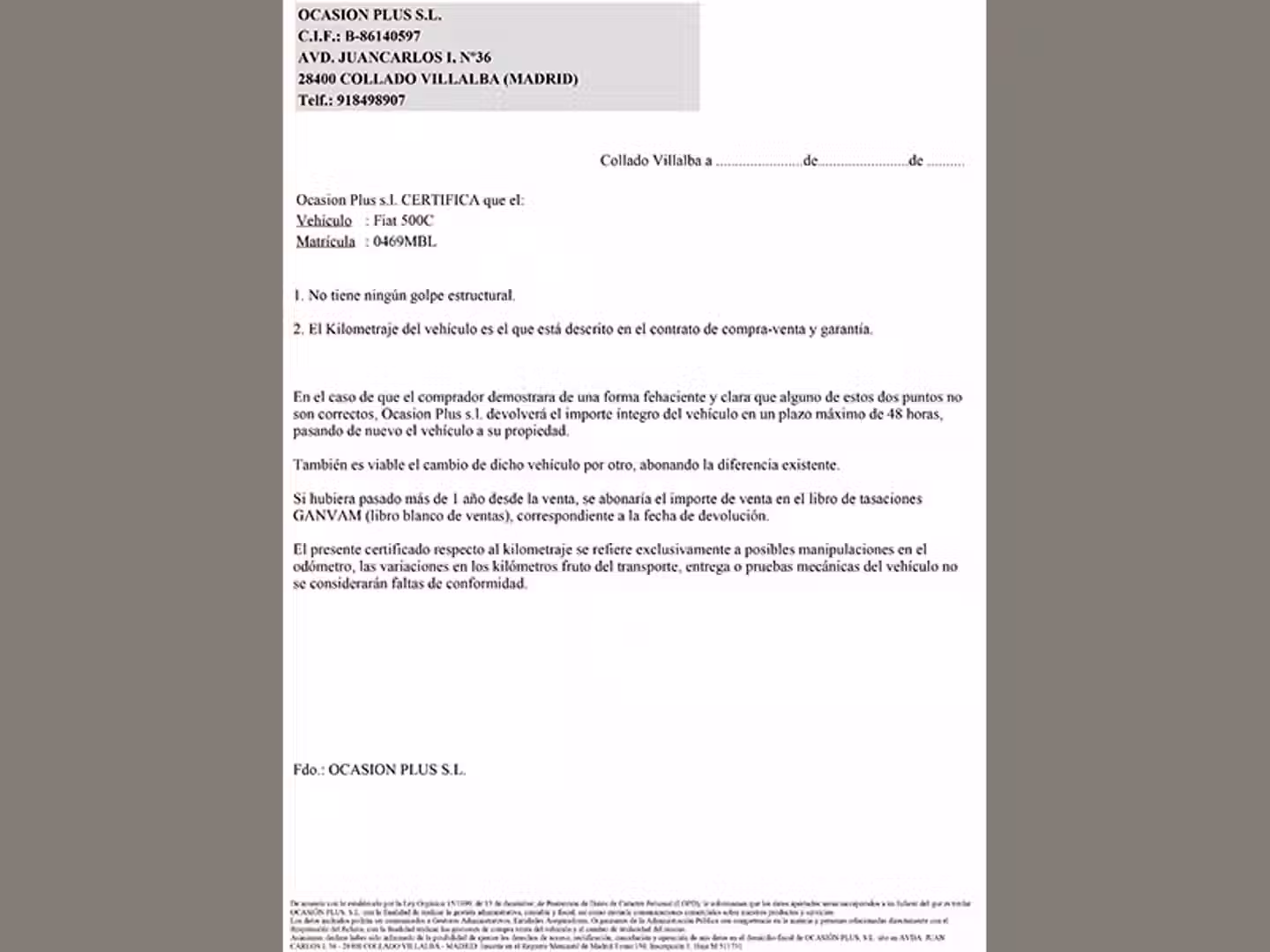 Certificado