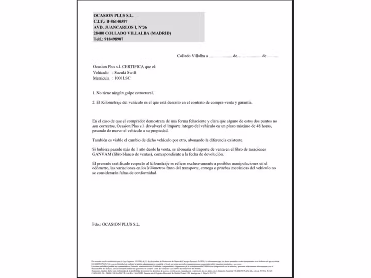 Certificado